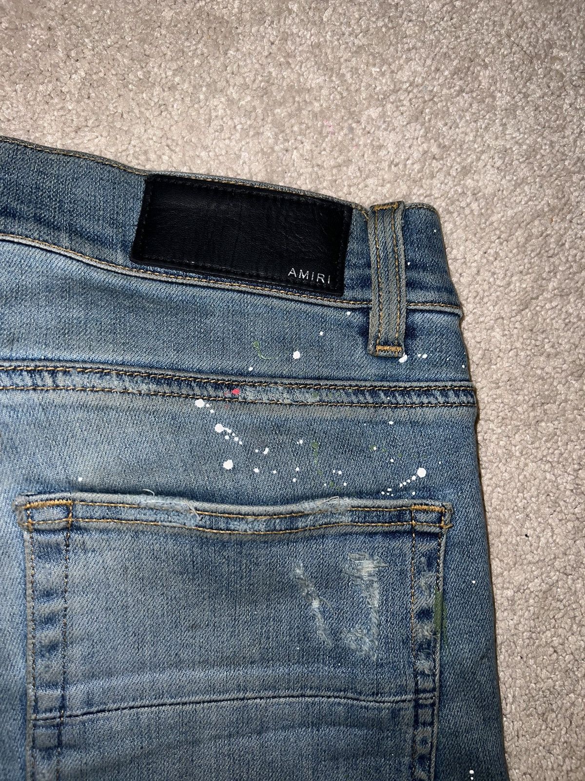 Amiri Amiri “Bird Art Crane Patch” Blue Denim Size US 33 - 11 Thumbnail