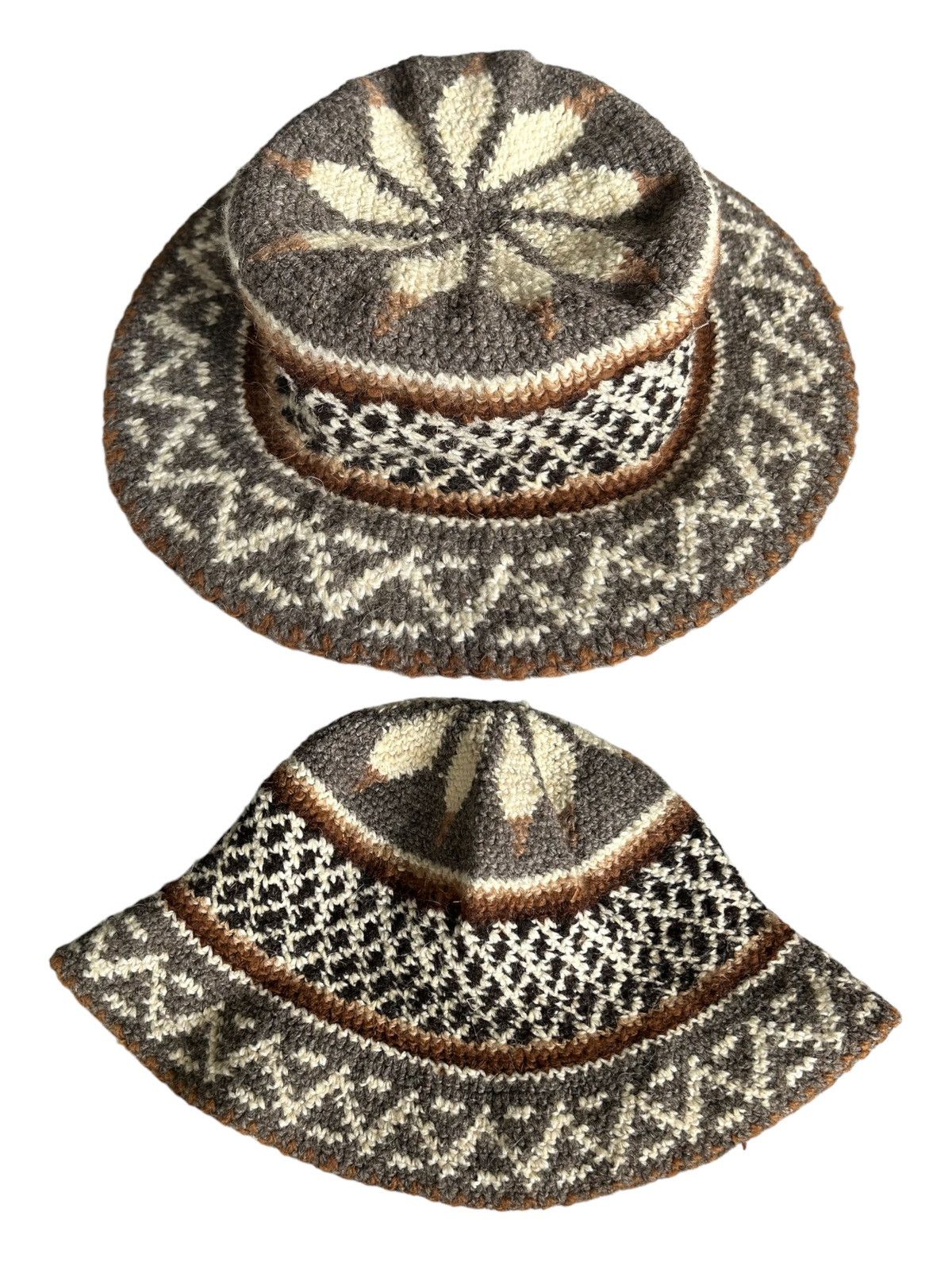 Japanese Brand × Kapital × Vintage Crochet Knitted Handmade Bucket Hats Size ONE SIZE - 4 Thumbnail