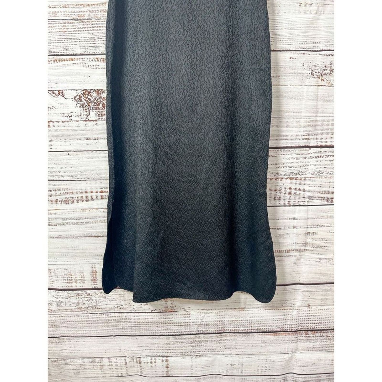 EDUN Edun Spaghetti Strap Midi Slip Dress Black Size XS NWT Size XS / US 0-2 / IT 36-38 - 3 Thumbnail