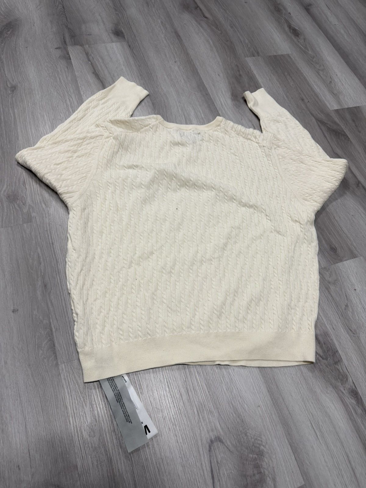 Purple Brand Purple Brand Cable Crewneck Sweater Whisper White Size US M / EU 48-50 / 2 - 4 Thumbnail