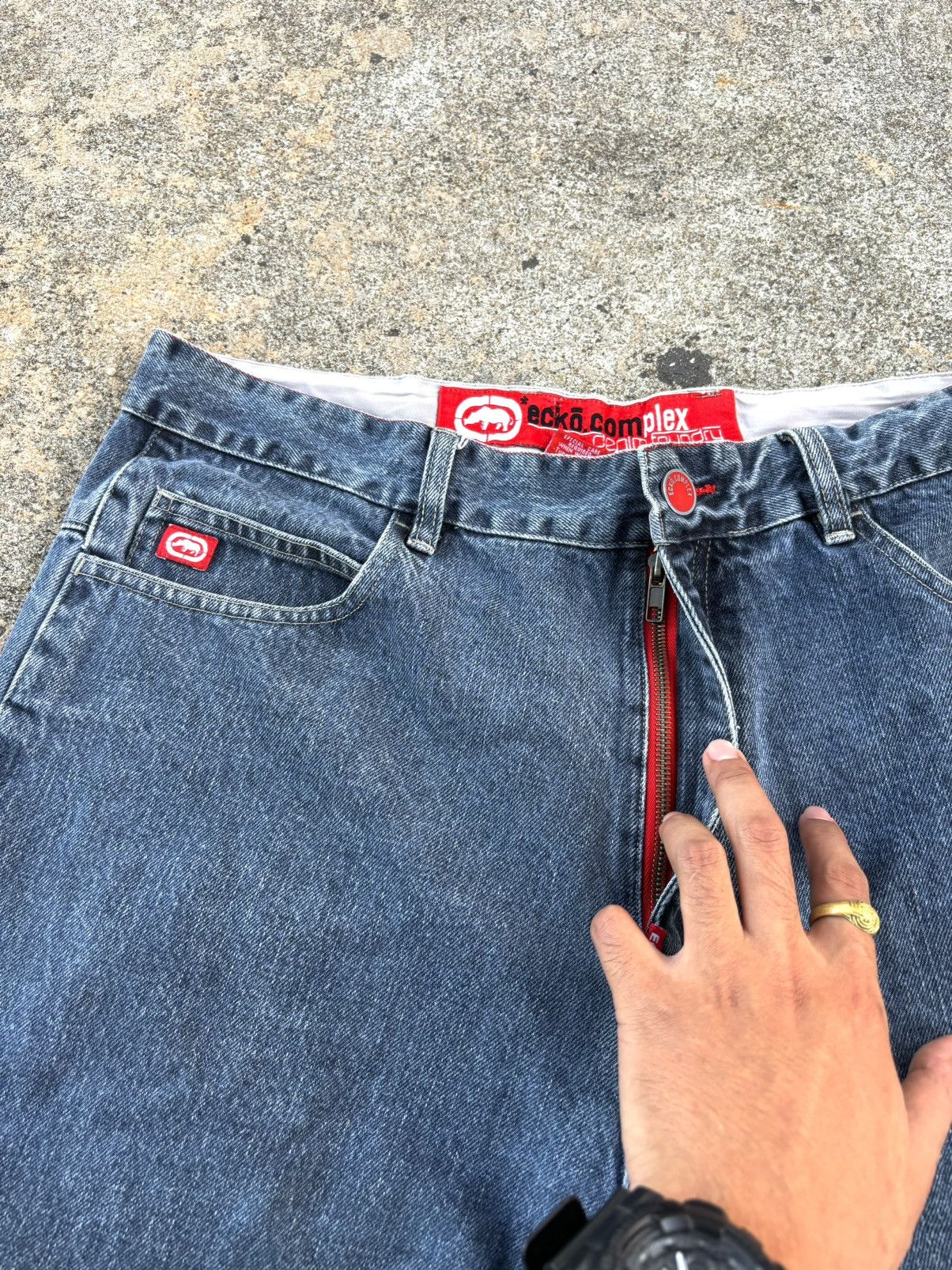Ecko Unltd. Vintage ECKO Skateboard Shorts JEANS Size US 35 - 6 Thumbnail