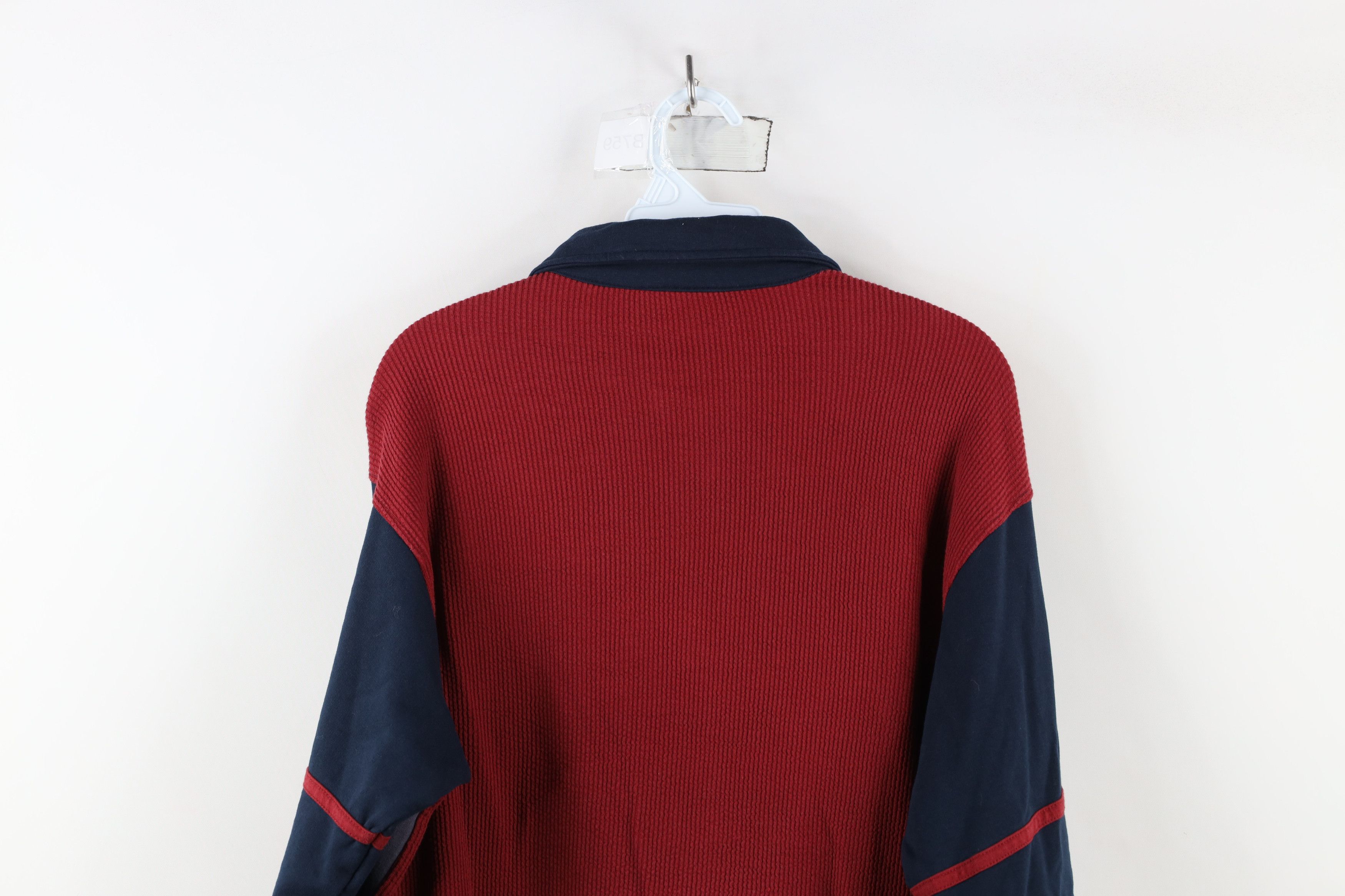 Vintage Vintage 90s Streetwear Block Thermal Knit Long Sleeve Polo Size US M / EU 48-50 / 2 - 11 Thumbnail