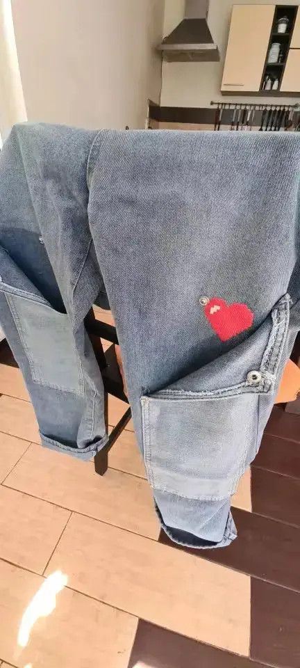 Other Men Jeans Patchwork Multi-Pocket Couple Denim Pants Size US 29 - 4 Thumbnail