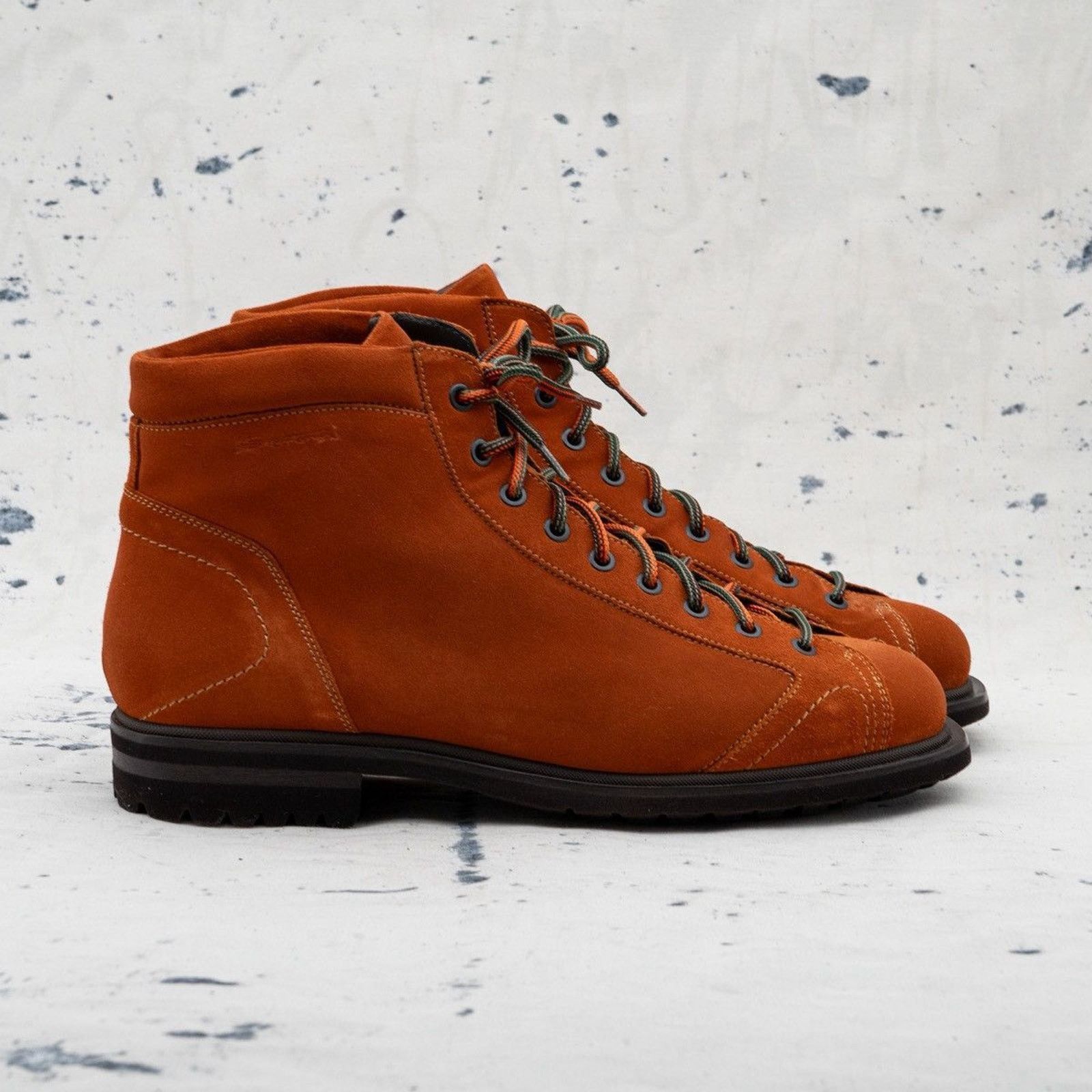 Santoni Santoni mens orange logo suede leather combat boots Size US 9 / EU 42 - 3 Thumbnail
