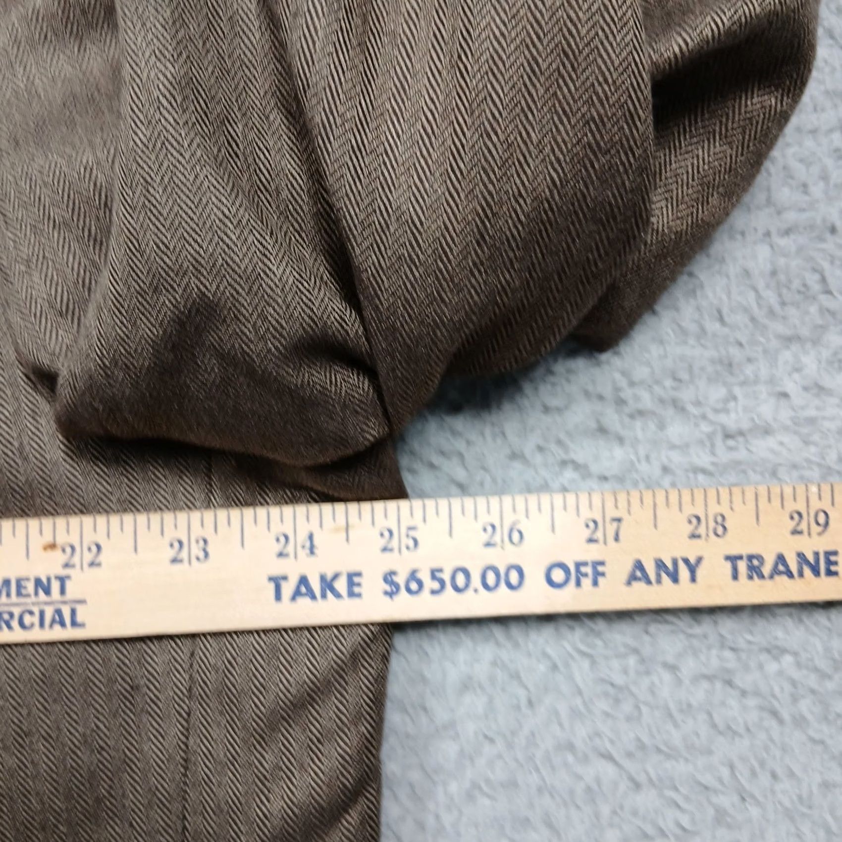 Jos. A. Bank Jos A Bank Signature Collection Blazer Men 48L Brown Silk Camelhair Herringbone Two-Button Notch Lapel Jacket Size 48R - 7 Thumbnail