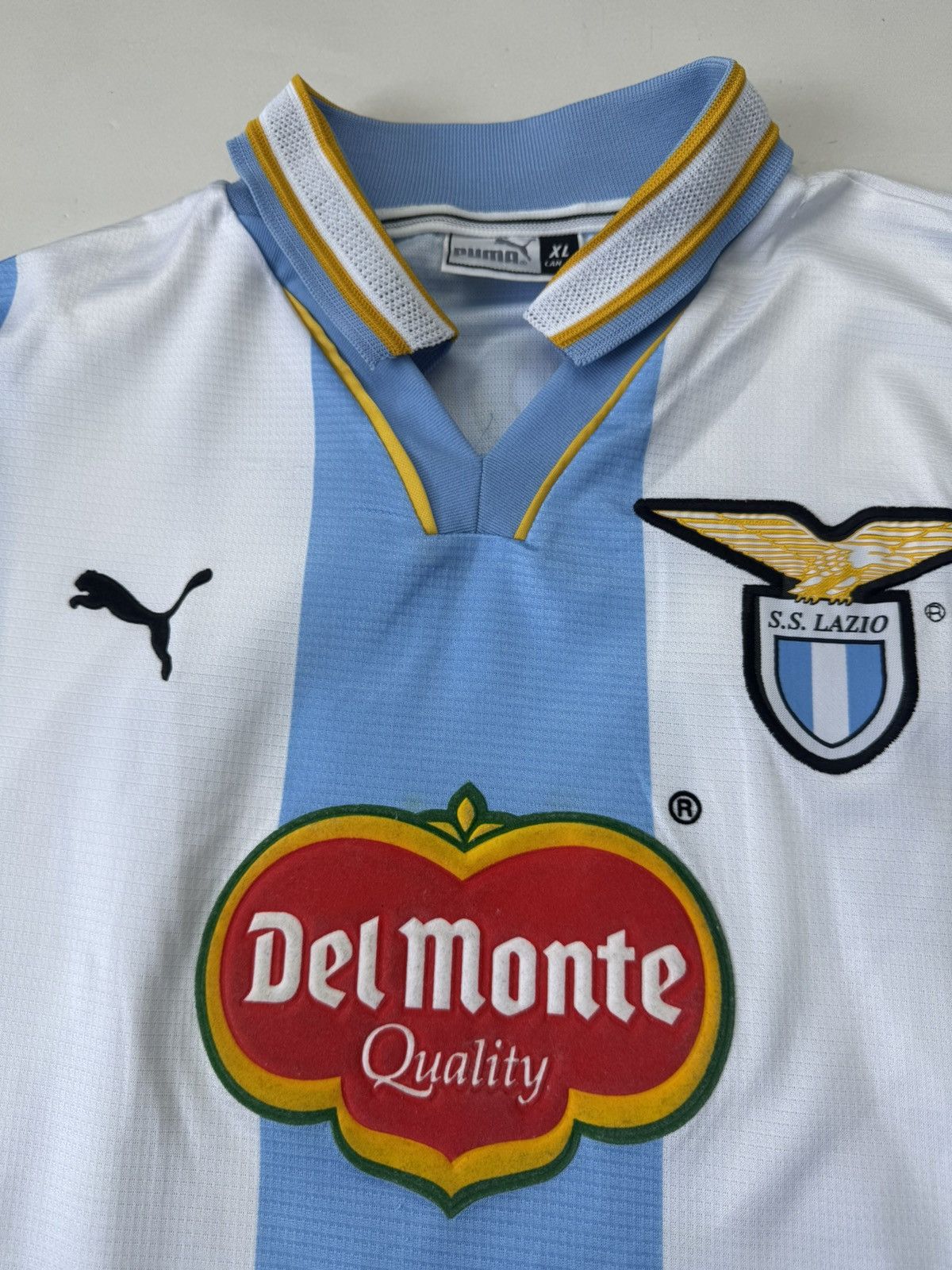 Puma Lazio 99/00 European Home Jersey Original Long Sleeve Veron Size US XL / EU 56 / 4 - 9 Thumbnail