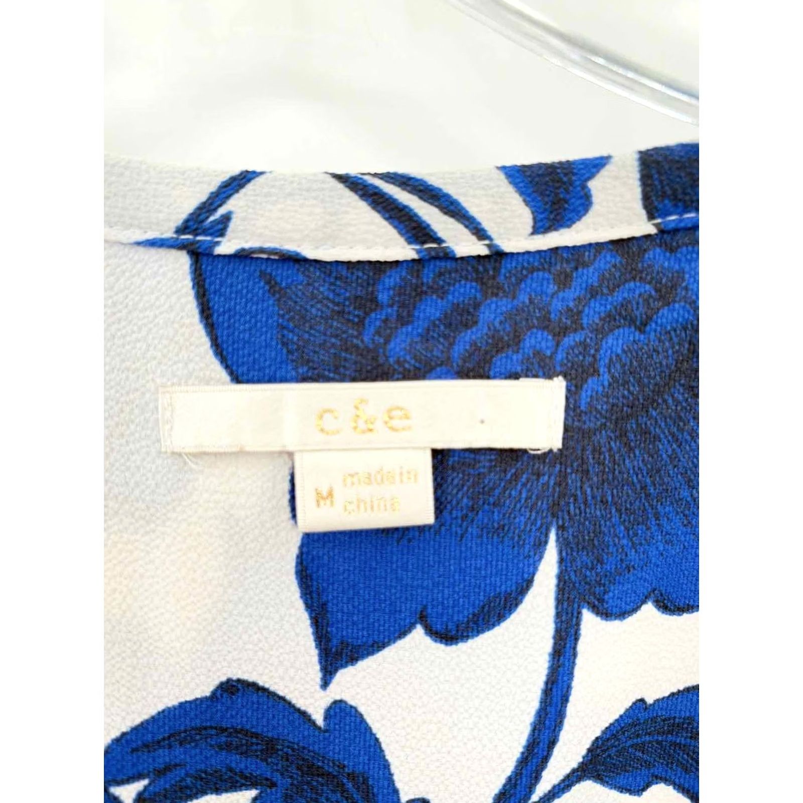 Vintage C&E White Floral Long Sleeve Blouse Size Medium Size M / US 6-8 / IT 42-44 - 3 Thumbnail