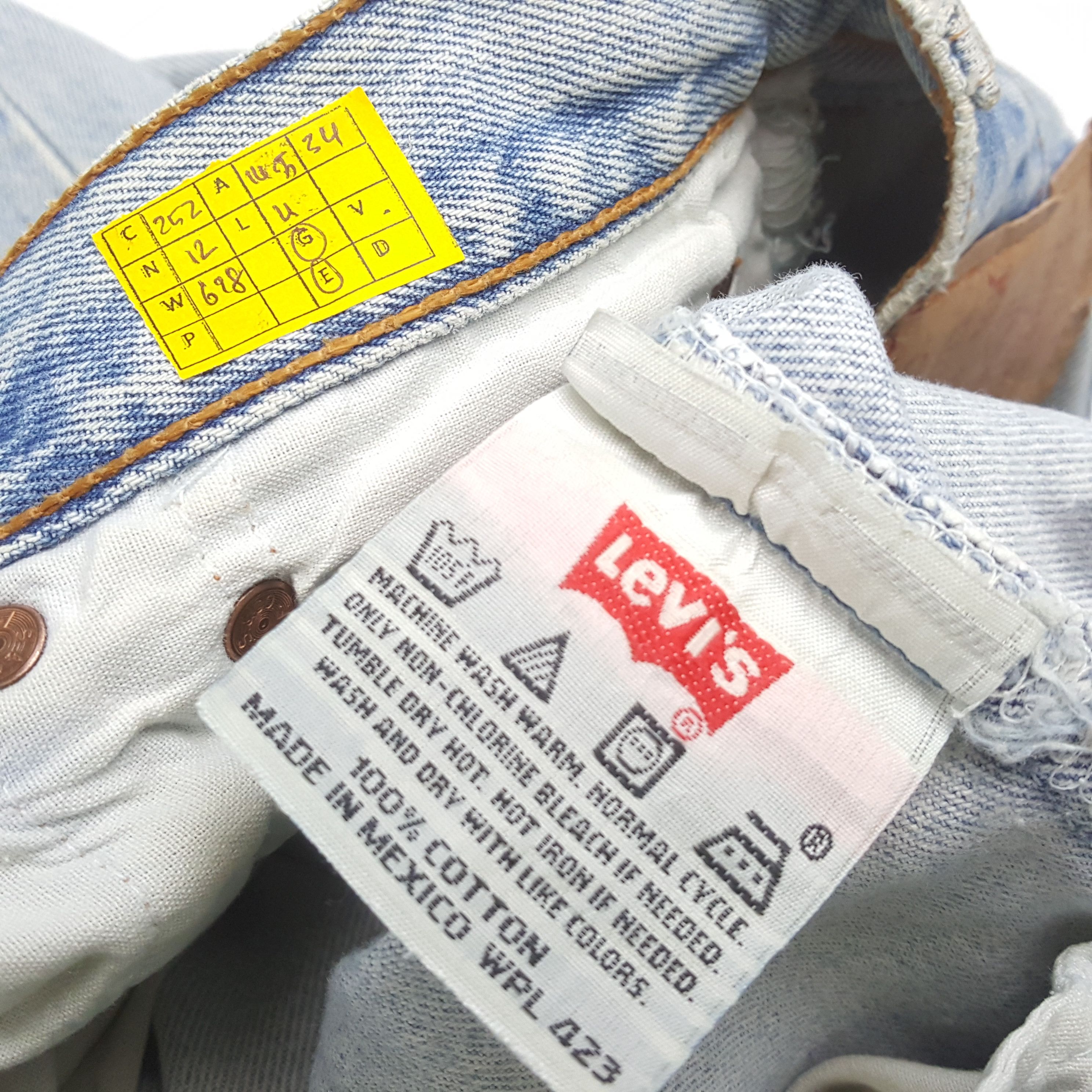 Levi's × Levi's Vintage Clothing Vintage LEVI'S Kurt Cobain Distressed Patchwork Style Jeans Size US 29 - 13 Thumbnail