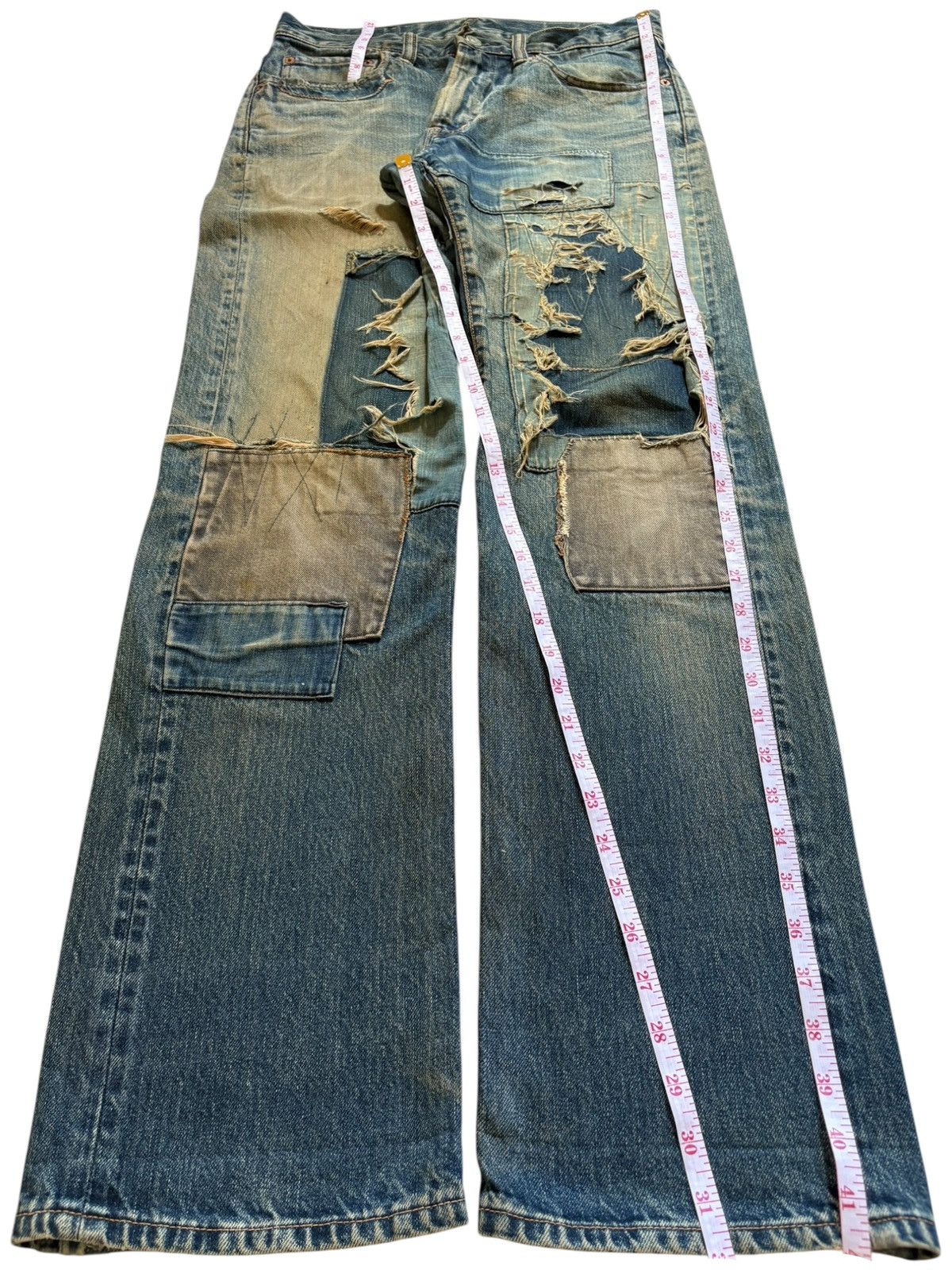 Blue Blue Japan Japanese Hr Market X Blue Blue Japan Mud Wash Loose Jeans Size US 30 / EU 46 - 12 Thumbnail