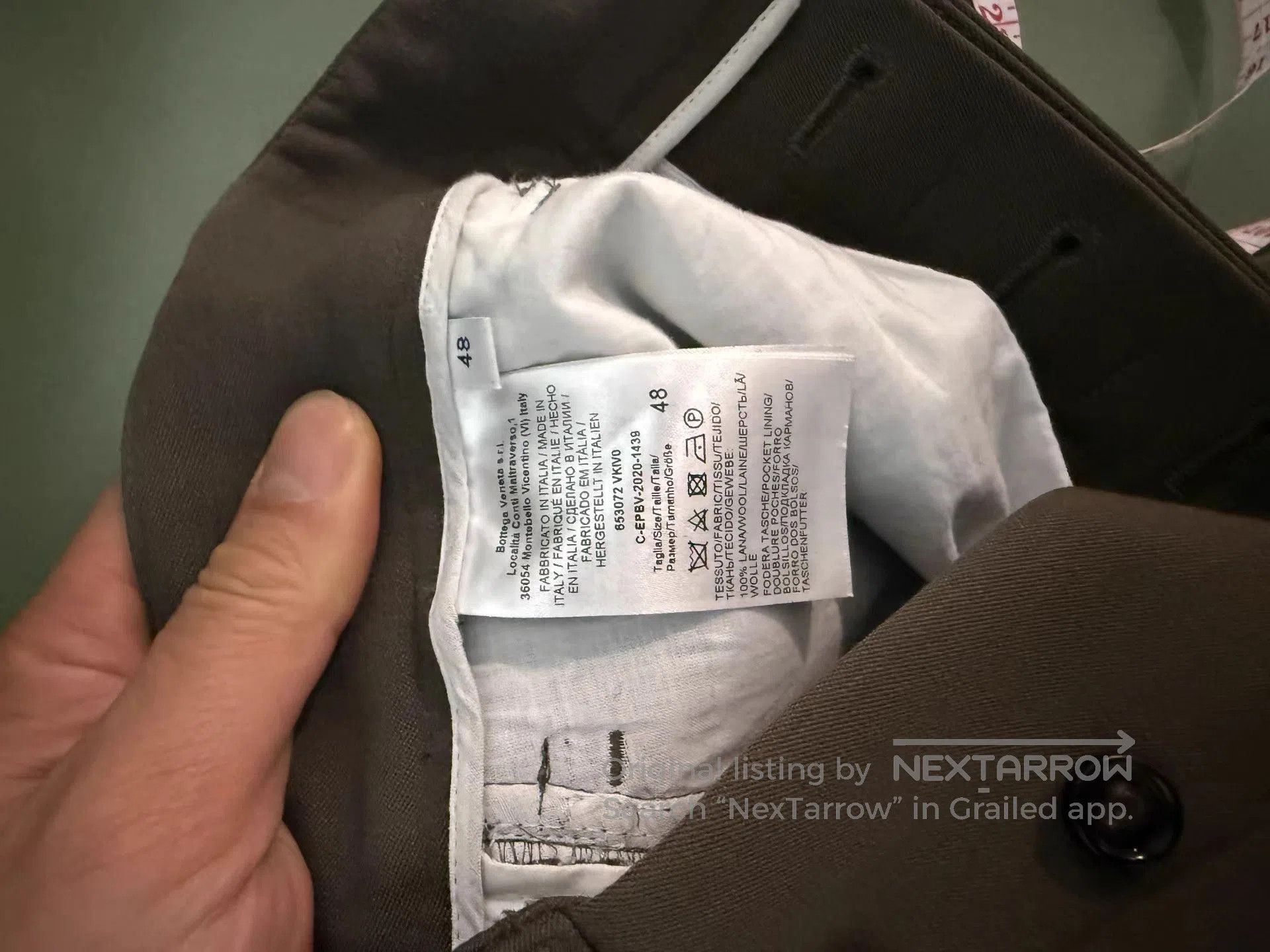 Bottega Veneta Gray Casual Trousers Size 32. Size US 32 / EU 48 - 4 Thumbnail