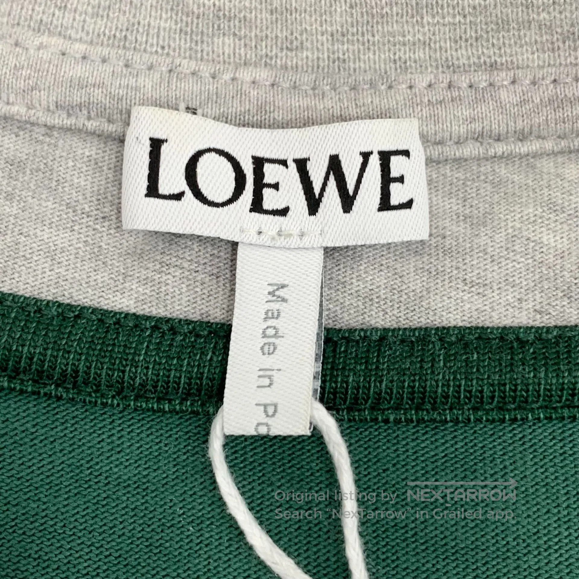 Loewe Loewe 25 Green Logo Embroidered Cotton T-shirt. Size US L / EU 52-54 / 3 - 5 Thumbnail