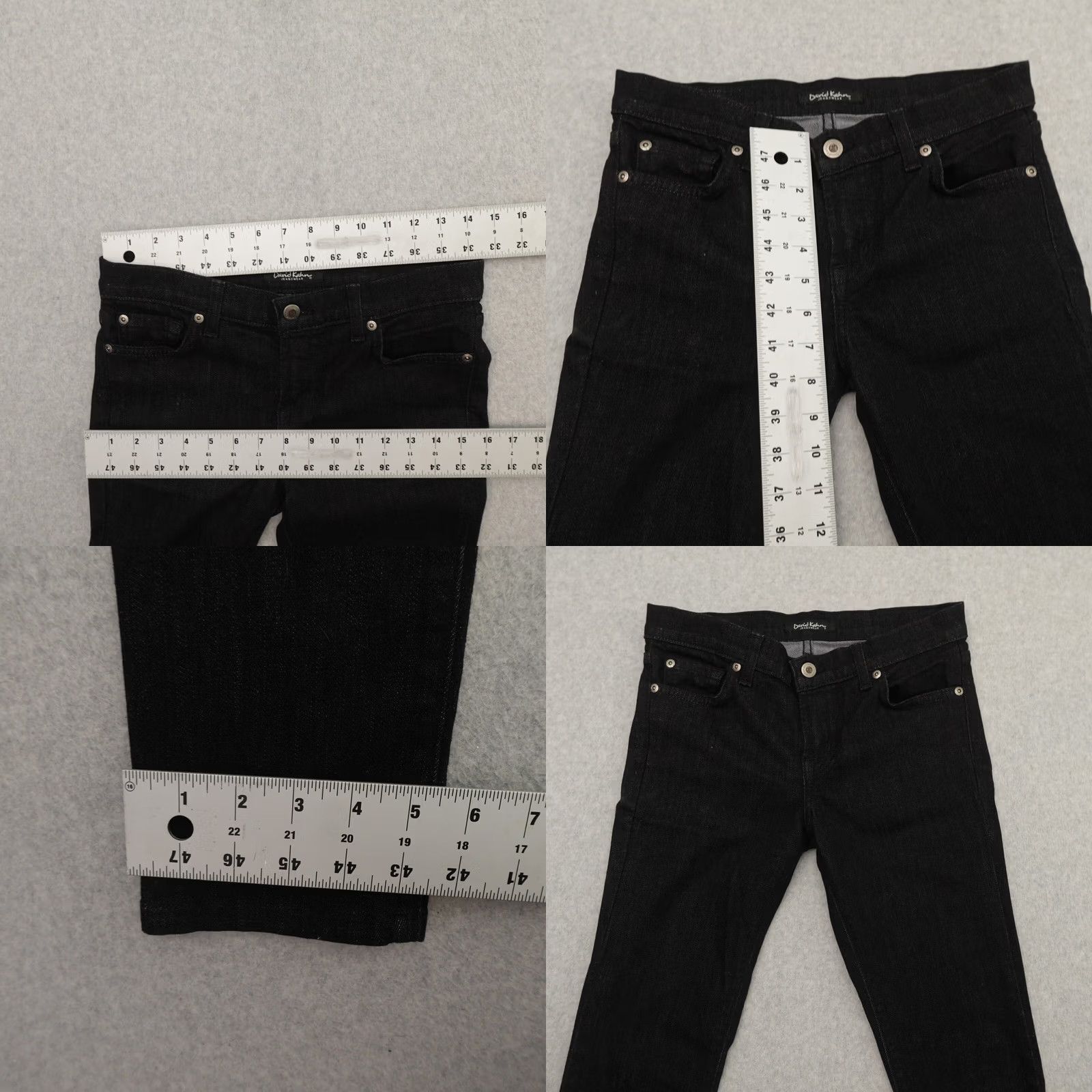 Vintage DAVID KHAN Jeans Womens 26 Skinny Black Stretch Denim Made in USA Size 26" / US 2 / IT 38 - 8 Thumbnail