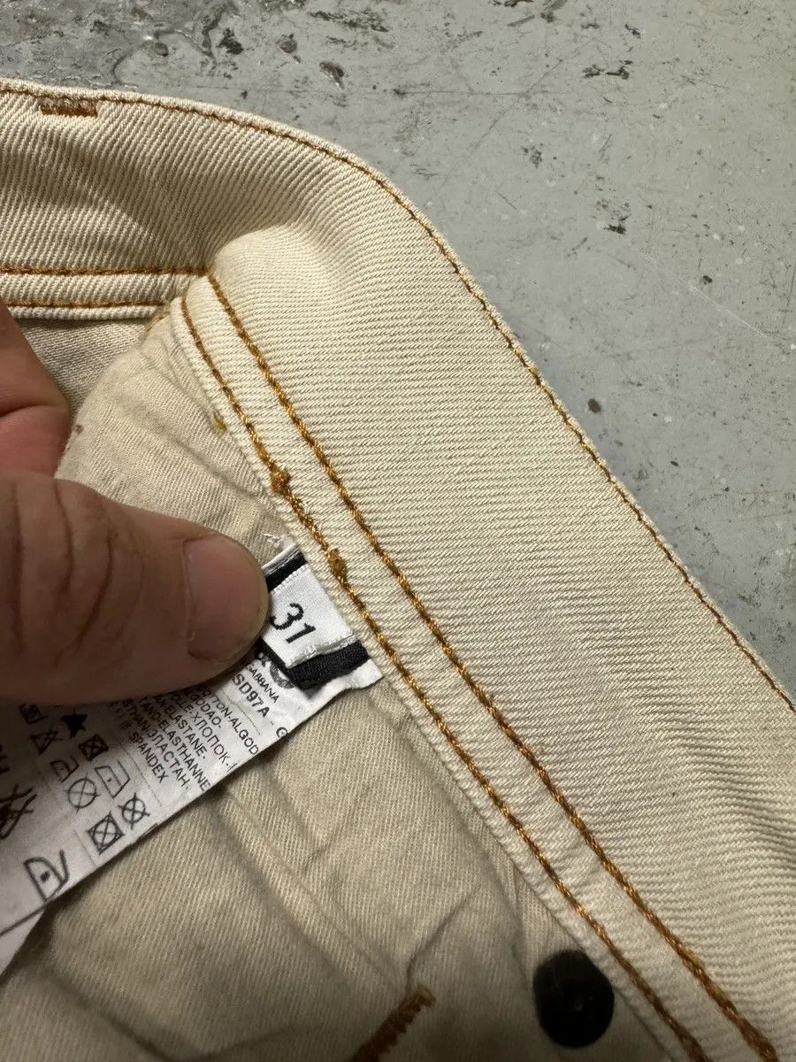 Dolce & Gabbana 2000s Dolce & Gabbana Beige Slim Distressed Pants Size US 31 - 9 Thumbnail