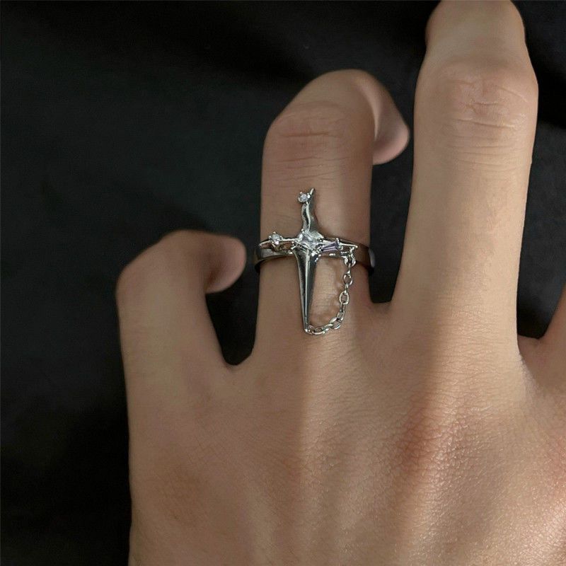 Jewelry Star Vintage Jewelry Rings Open Size Chrome Ring (Size 7-13) Size ONE SIZE - 1 Thumbnail