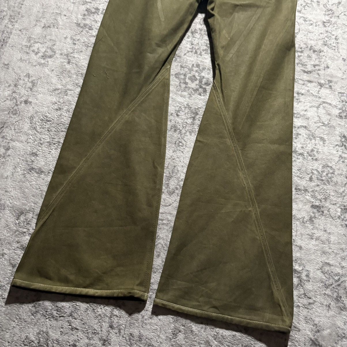 Rick Owens Drkshdw Rick Owens DRKSHDW Bias Bootcut Sage Waxed Denim Jeans | 34 Size US 34 / EU 50 - 8 Thumbnail