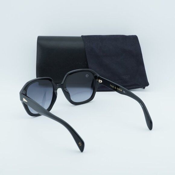 Rag & Bone Rag & Bone RNB1063/S 0807 9O Sunglasses Black Square Frame Size ONE SIZE - 11 Thumbnail