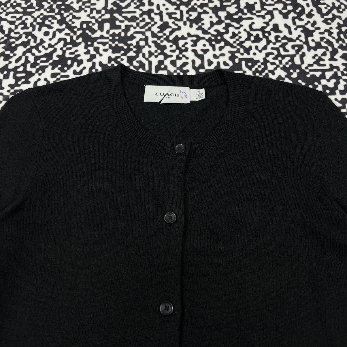 Coach COACH Black Basic Casual Cardigan Sweater Luxury Y2K Style Size XS / US 0-2 / IT 36-38 - 9 Thumbnail