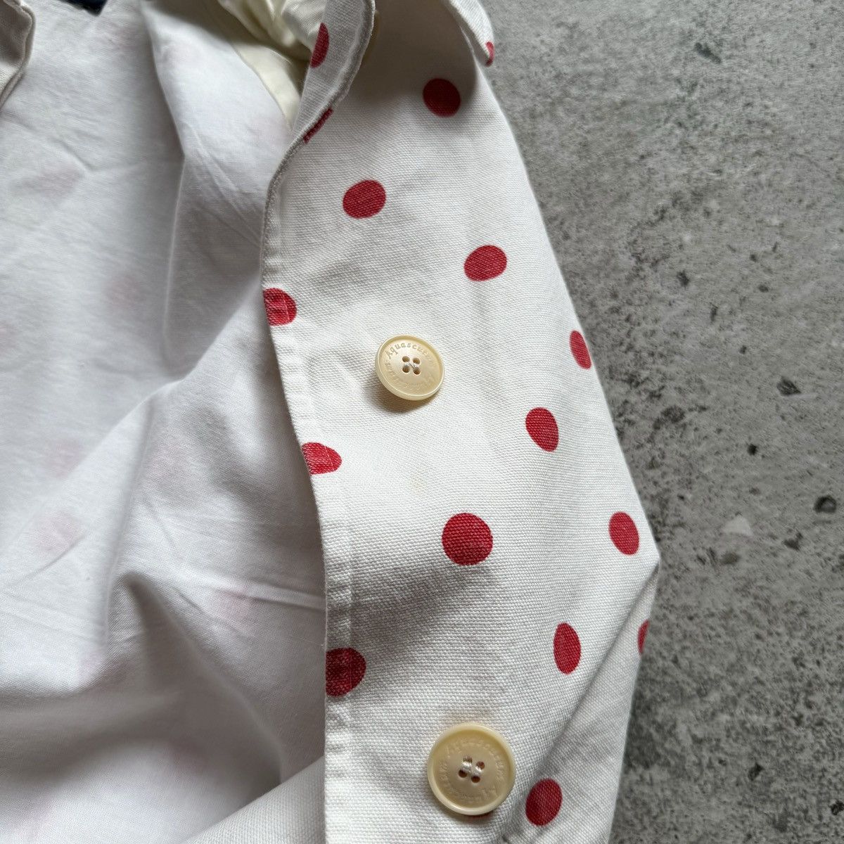 Aquascutum Aquascutum London Womens White Red Polka Dot Coat Jacket Size L / US 10 / IT 46 - 9 Thumbnail