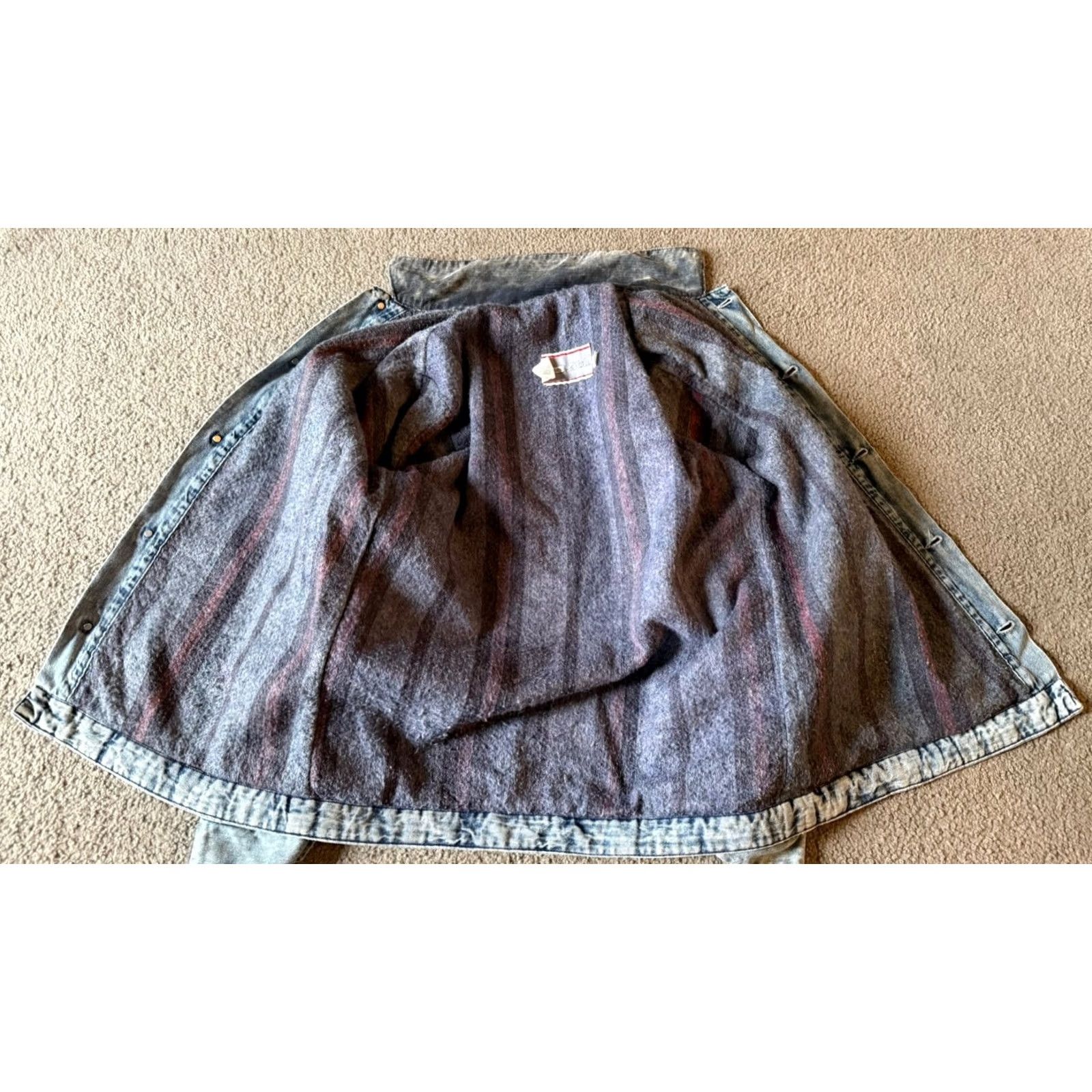 Sears VINTAGE Sears Chore Denim Jacket - Work Outerwear - Blanket Lined - Men's - Size L - Blue - 70s - Western Americana Size US L / EU 52-54 / 3 - 5 Thumbnail