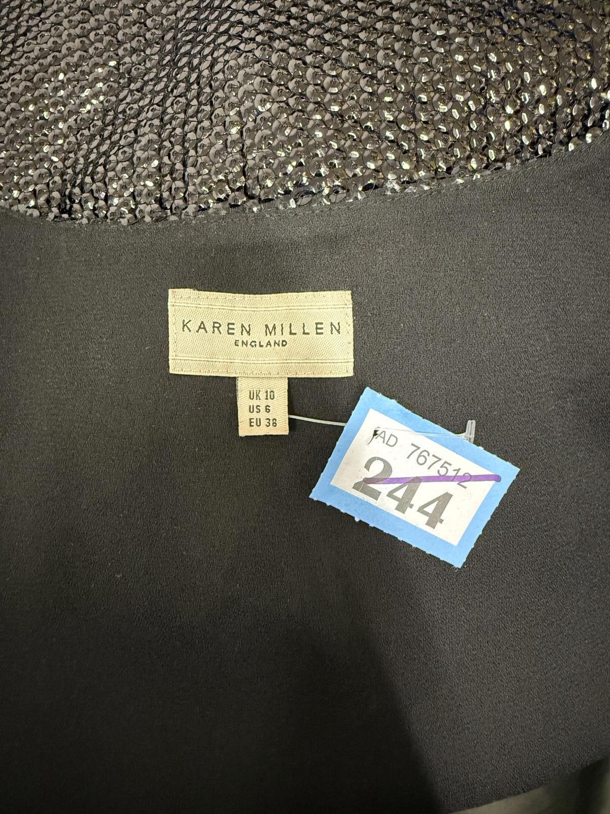 Other Karen Millen Black Sequined Sleeveless Vest Size ONE SIZE - 4 Thumbnail