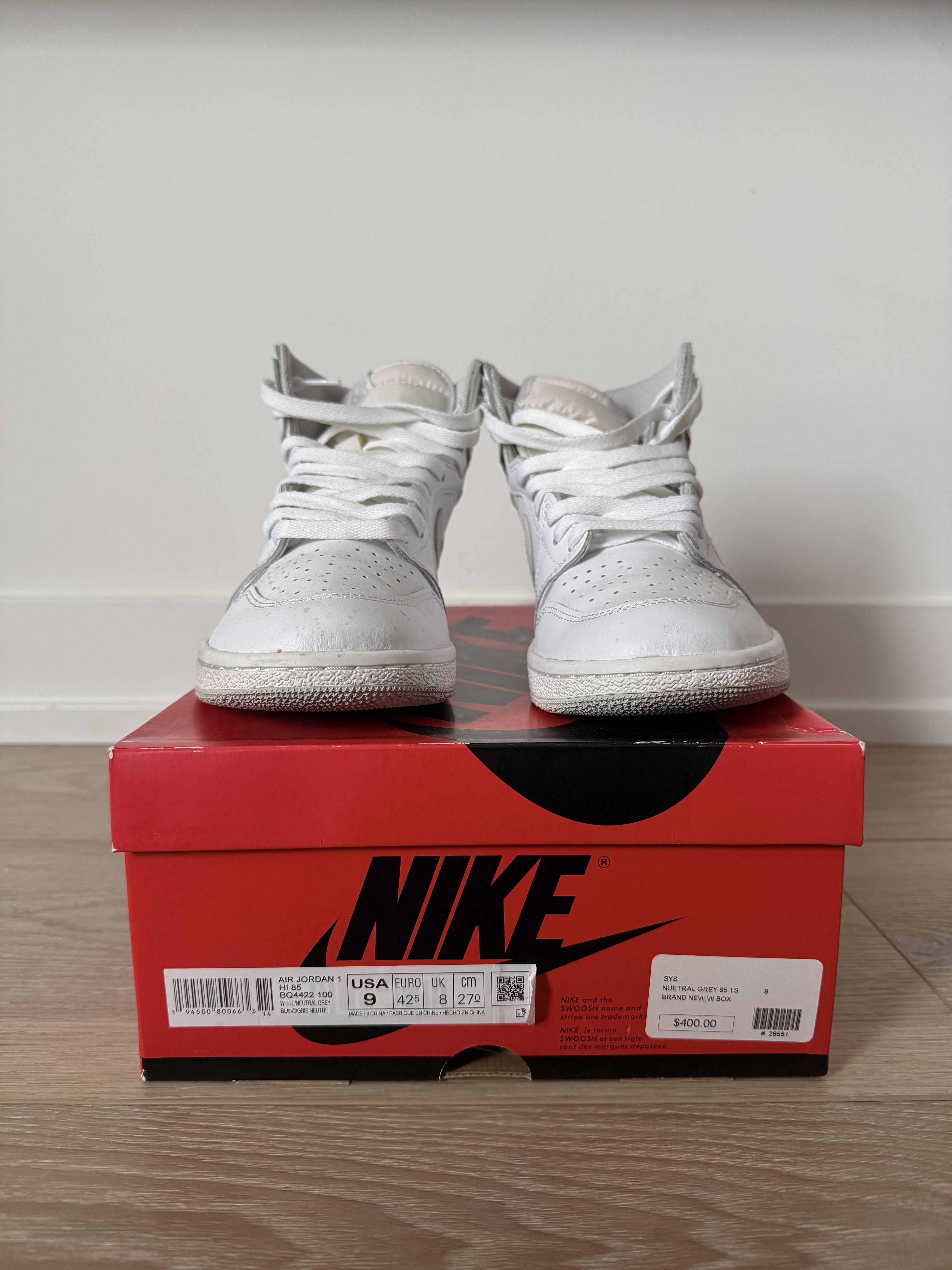 Jordan Brand Air Jordan 1 "White" Size US 9 / EU 42 - 1 Thumbnail