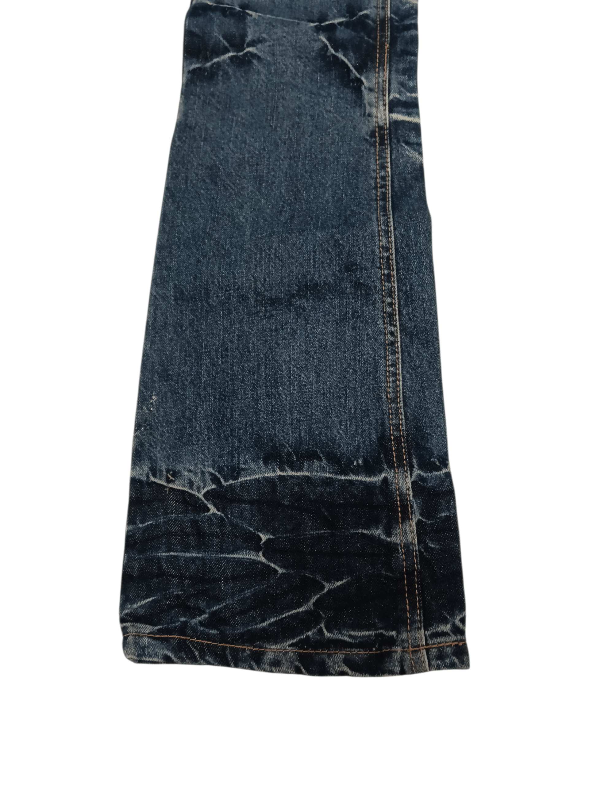 Japanese Brand 💥 Black Baccara Bootcut Clawmark Honeycomb Flared Denim 💥 Size US 32 / EU 48 - 5 Thumbnail