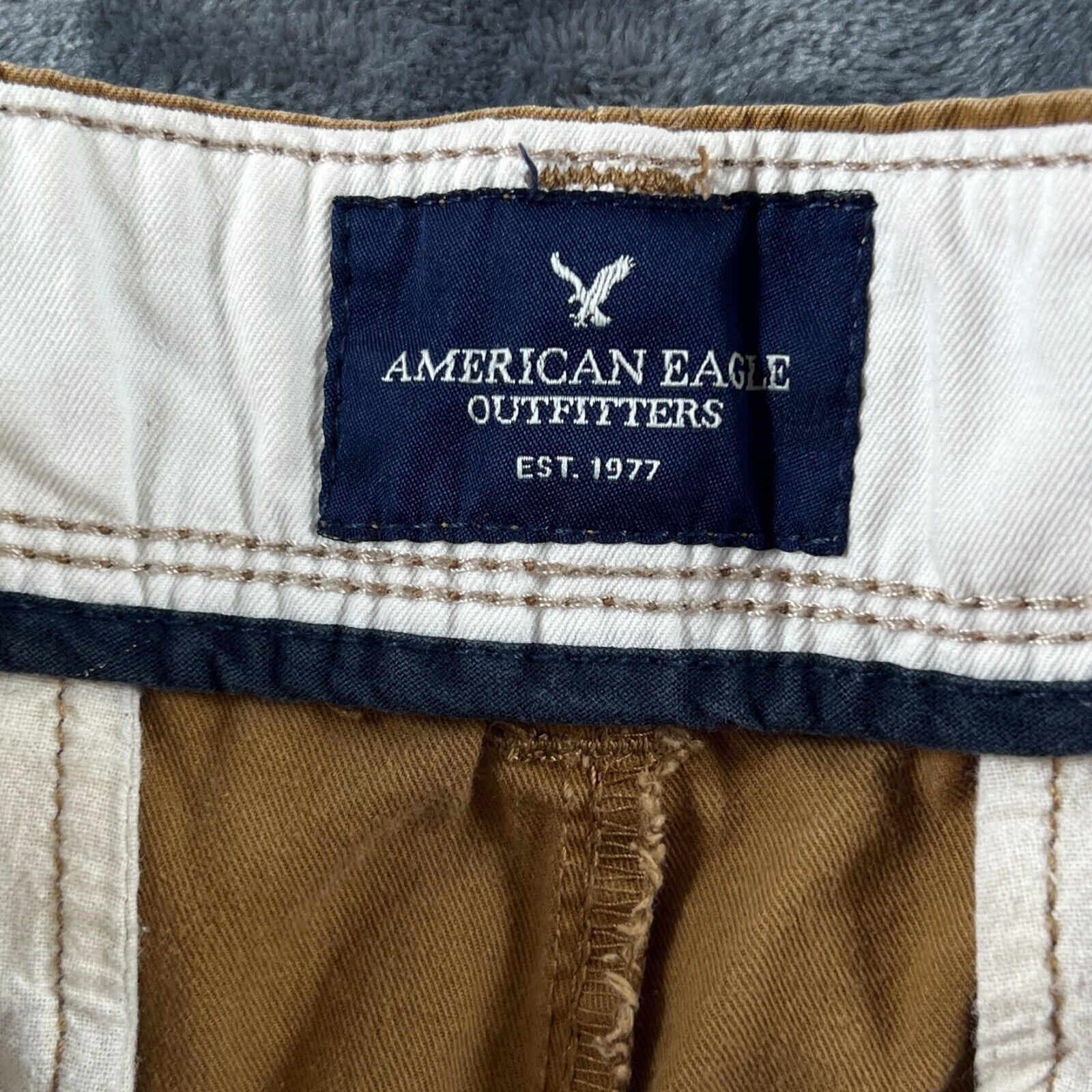 American Eagle Outfitters American Eagle Original Straight Khaki Pants Men 34x34 (34x3 Size US 34 / EU 50 - 12 Thumbnail