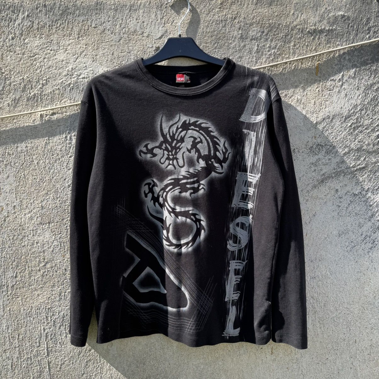 Diesel × Vintage Y2K Diesel Printed Logo Longsleeve Vintage Opium Vamp Style Size US S / EU 44-46 / 1 - 6 Thumbnail