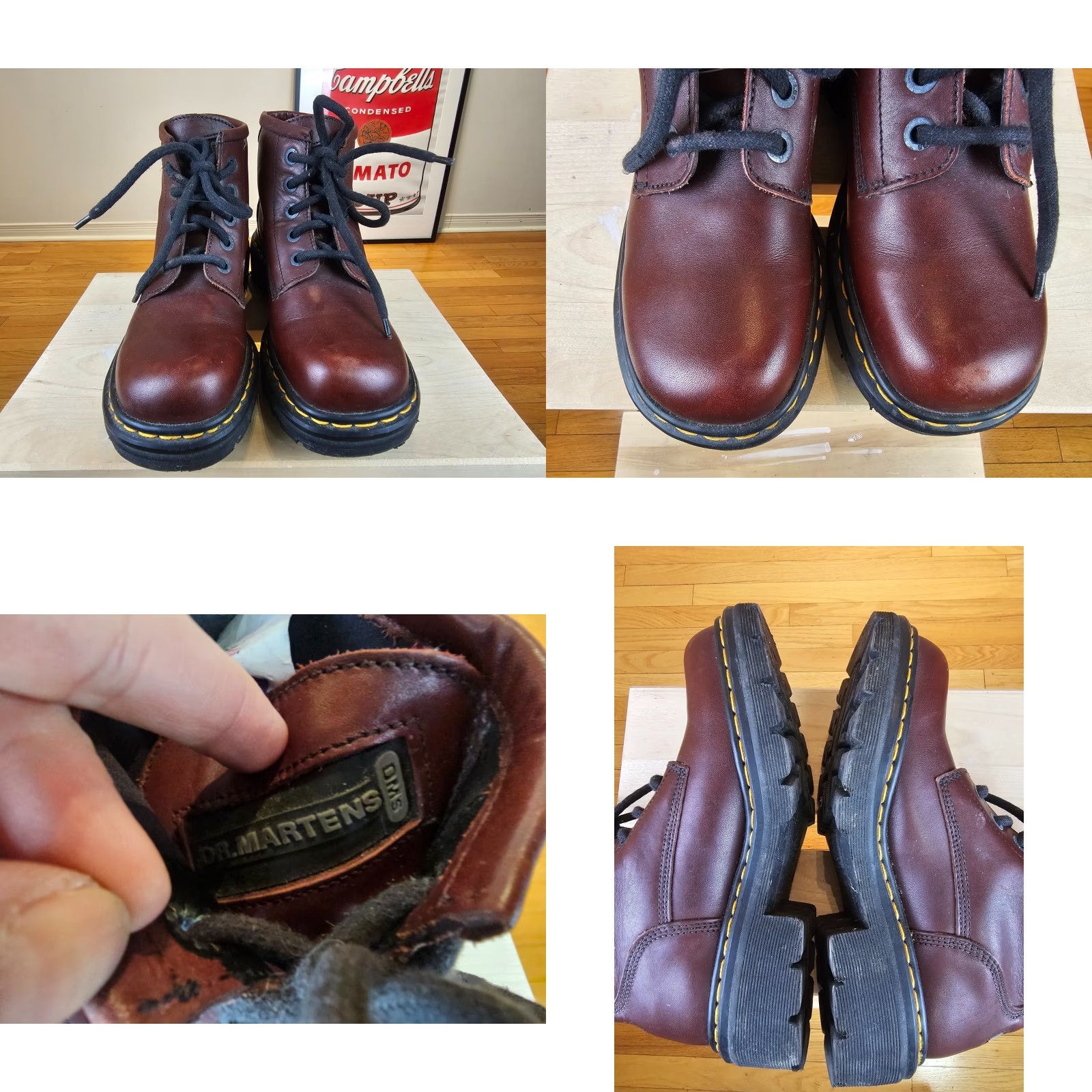 Dr. Martens VINTAGE Dr. Martens 9013 Leather Boots SZ 6 Made in England Women Boots Brown Leather 9013 Size US 6 / IT 36 - 8 Thumbnail