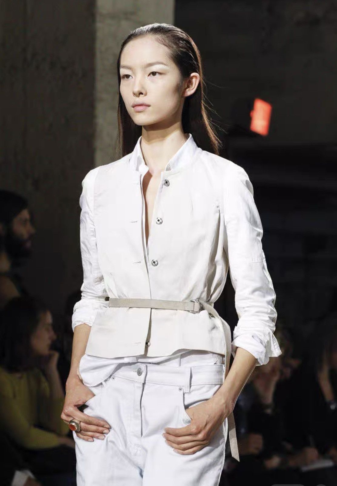 Dries Van Noten Dries Van Noten｜11ss leather belt suit jacket Size M / US 6-8 / IT 42-44 - 1 Thumbnail