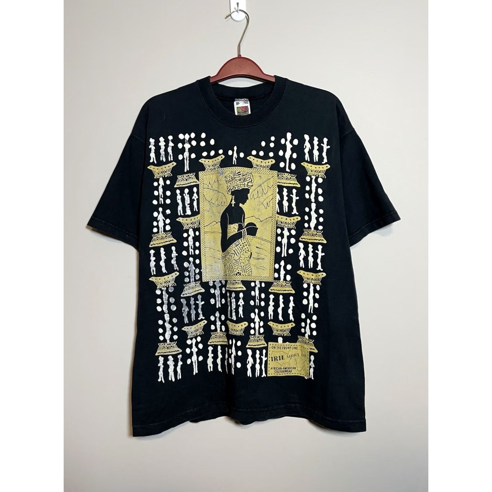 CO VINTAGE Irie Shirt Co African American Culturewear Shirt Mens XL Graphic 90s T-Shirt Black Cotton Short Sleeve Crew Neck Size US XL / EU 56 / 4 - 2 Thumbnail