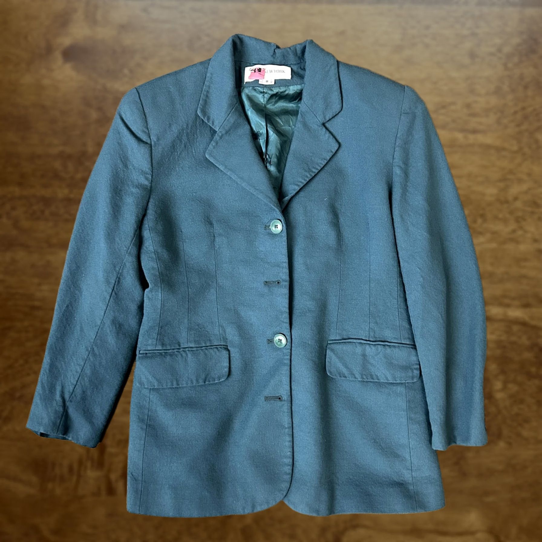 Jones New York VINTAGE Jones New York Blazer Womens 8 Teal 100% Wool Damaged US Made Blazer Woman Clothing Size M / US 6-8 / IT 42-44 - 1 Thumbnail
