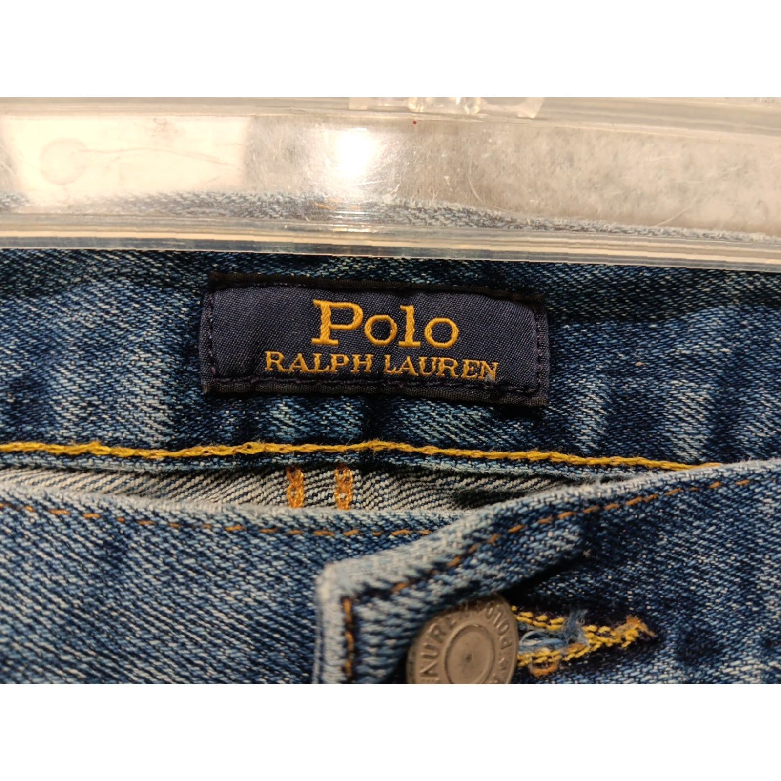 Polo Ralph Lauren Polo Ralph Lauren Hampton Jeans Men 36x30 Green Denim Relaxed Straight 5-Pocket Zipper Button Logo Regular Mulitseason - Mens Size US M / EU 48-50 / 2 - 4 Thumbnail