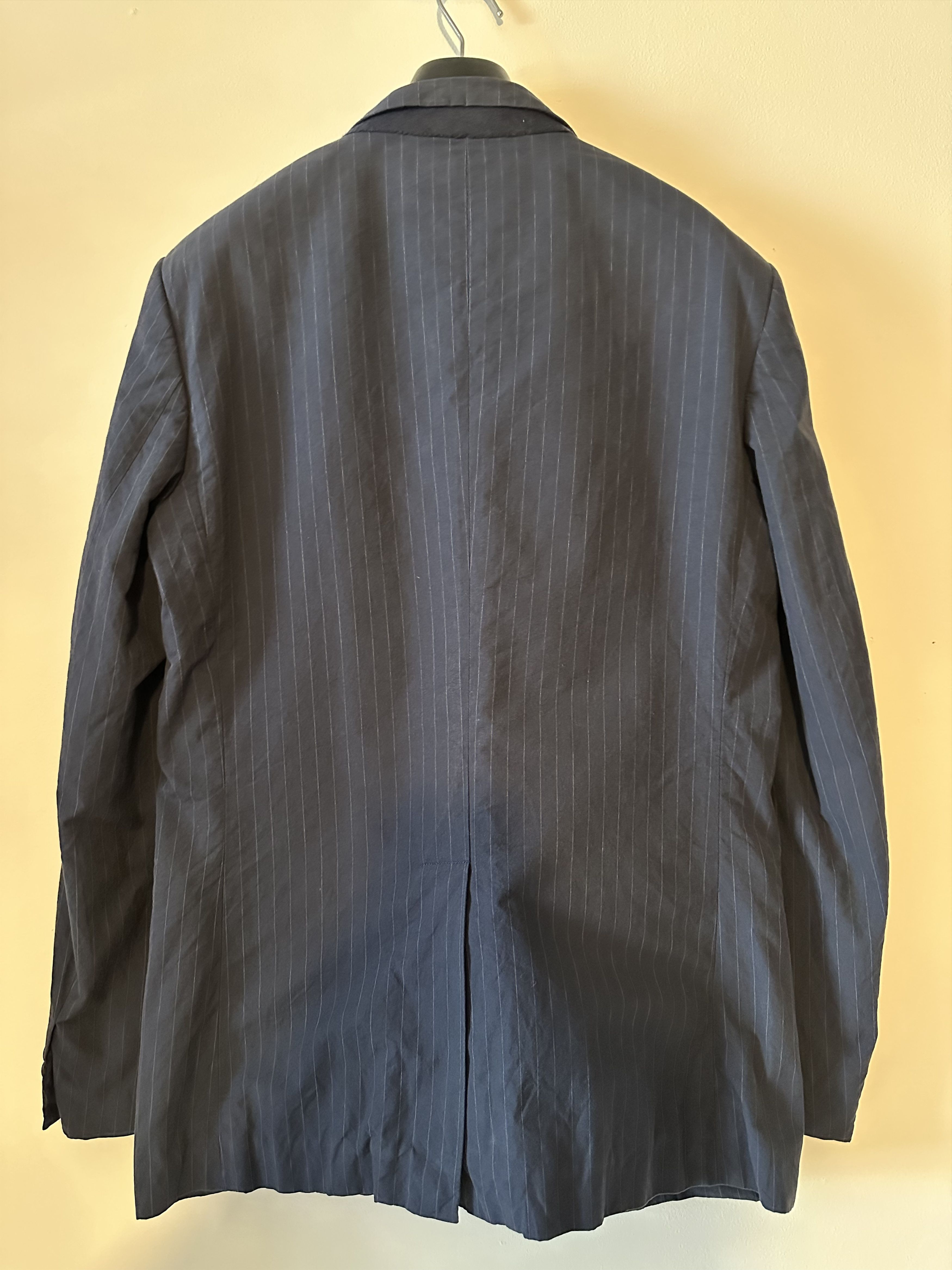Helmut Lang Helmut Lang Vintage Navy Pinstripe Blazer Size 36S - 4 Thumbnail