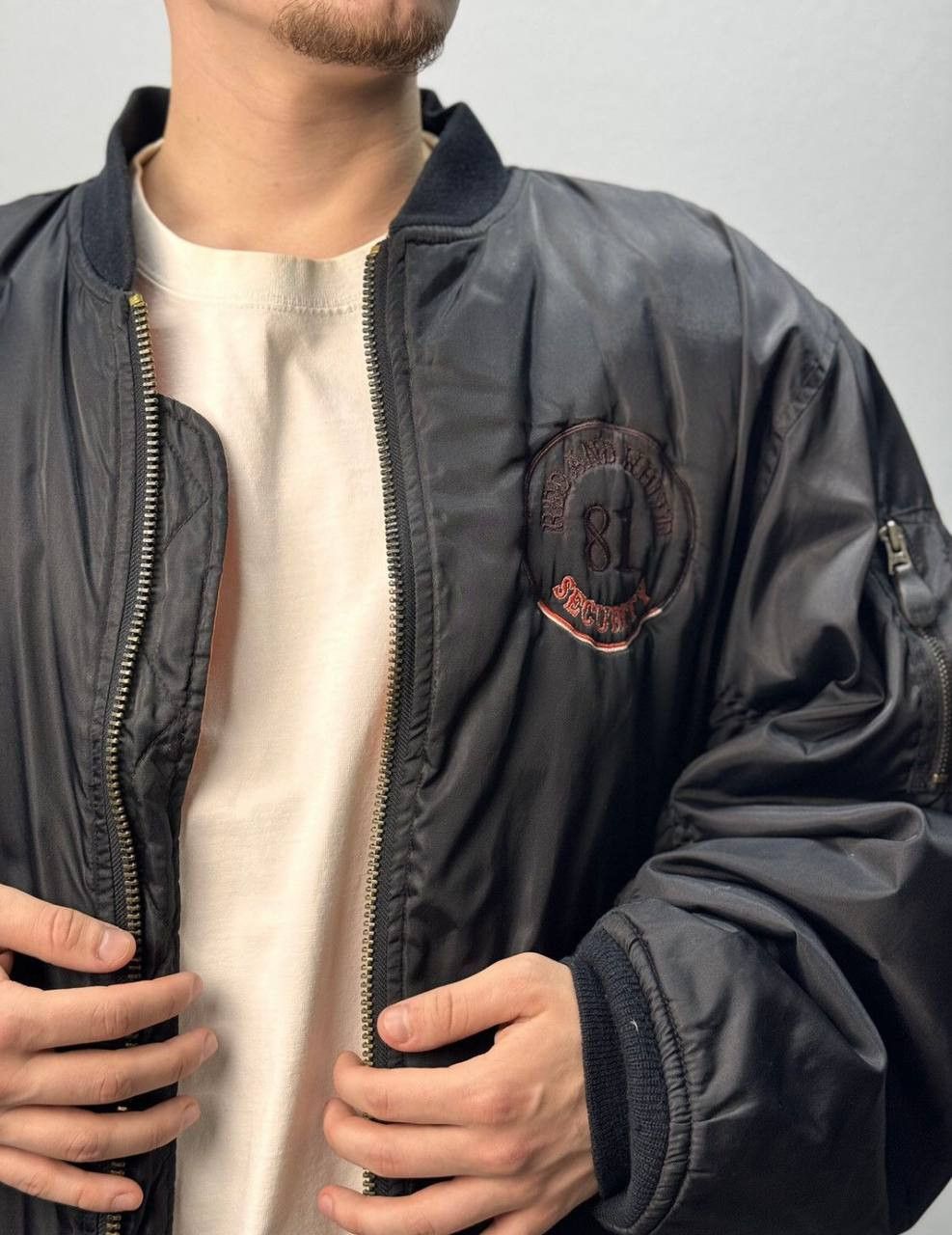 Vintage Okamoto Security MA1 Bomber Jacket Faded Size US L / EU 52-54 / 3 - 11 Thumbnail