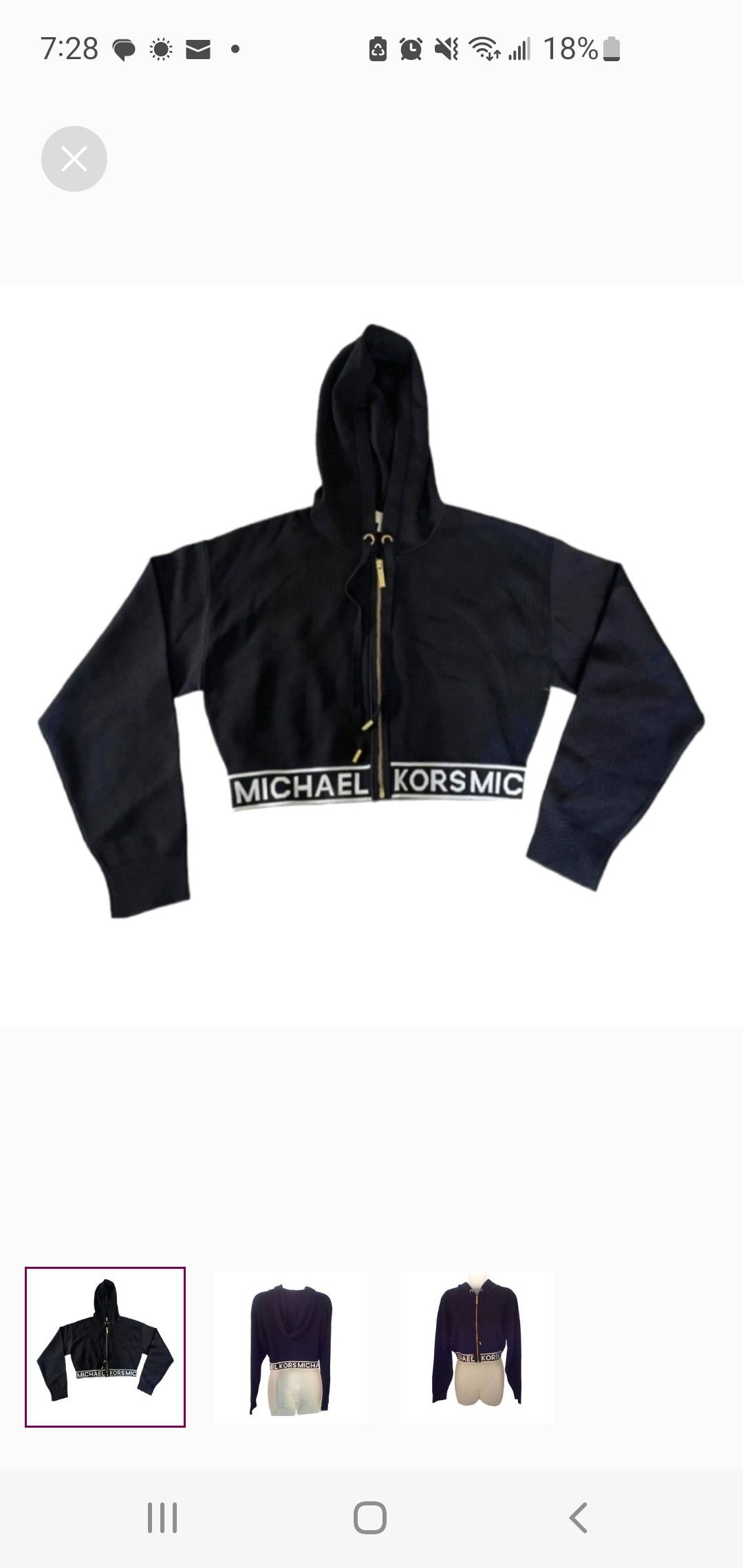Michael Kors- Knit Crop Top Jacket Size-M