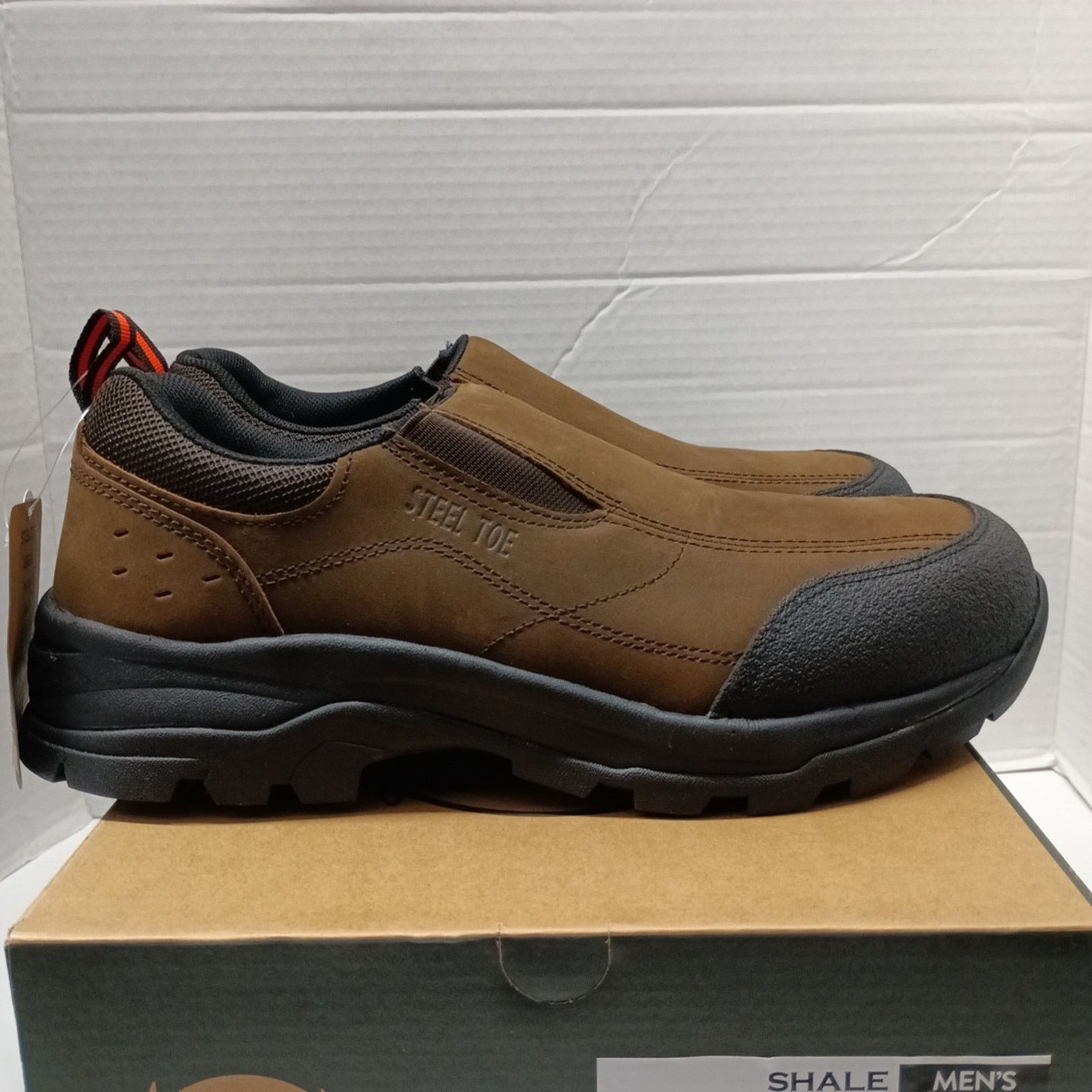 BRAHMA Work Boots Shoes Brown Steel Toe Men's Size 9.5 W