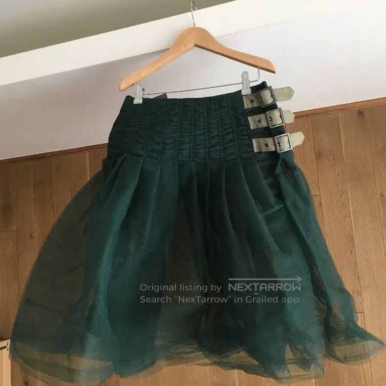 Comme des Garcons Comme Des Garcons size XS Green vintage gauze skirt Size 23" - 1 Thumbnail