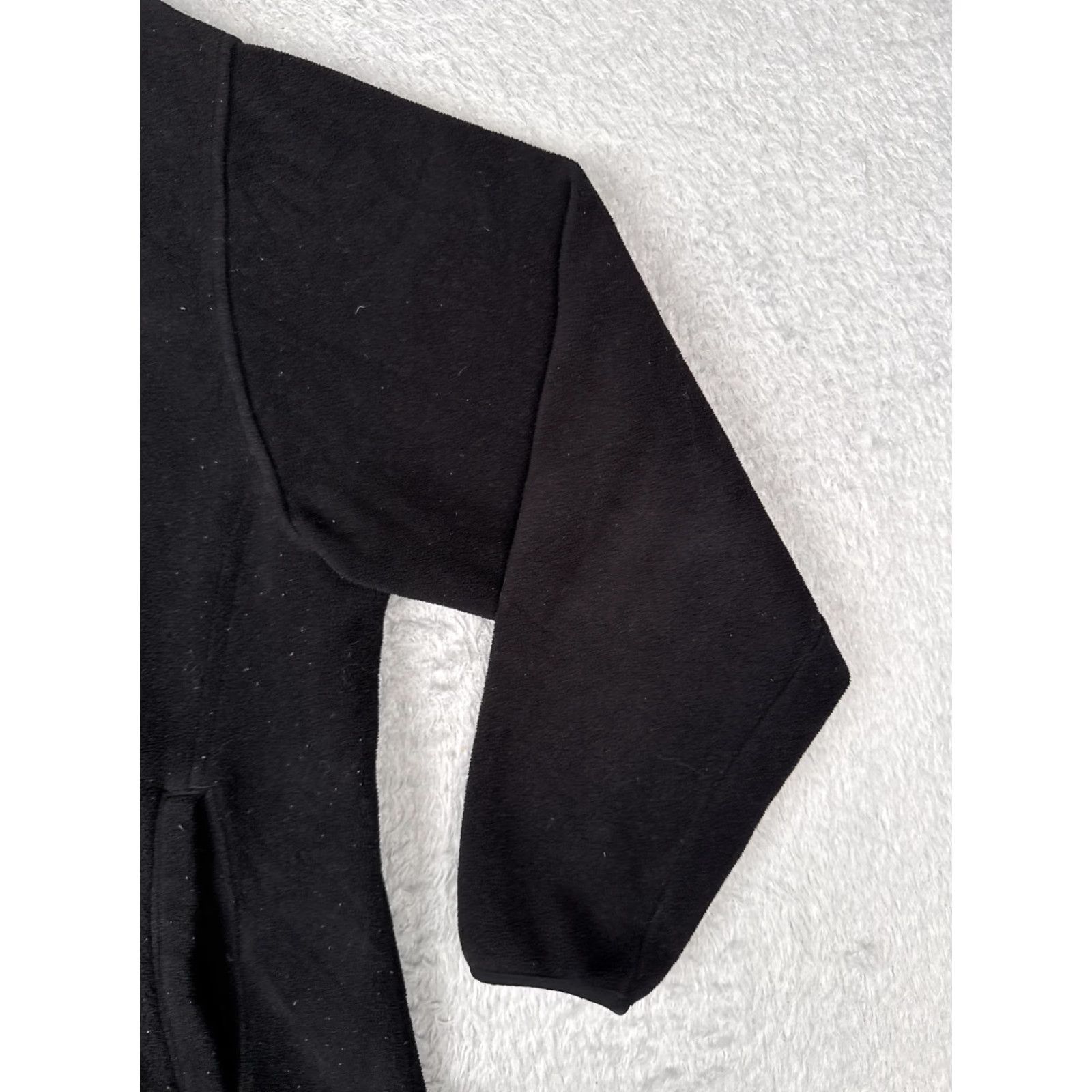 Vintage Woolrich Jacket Womens Large Black Fleece Full Zip Pockets Outdoor Hiking Warm - Womens Jacket - Black - Woolrich Size L / US 10 / IT 46 - 2 Thumbnail