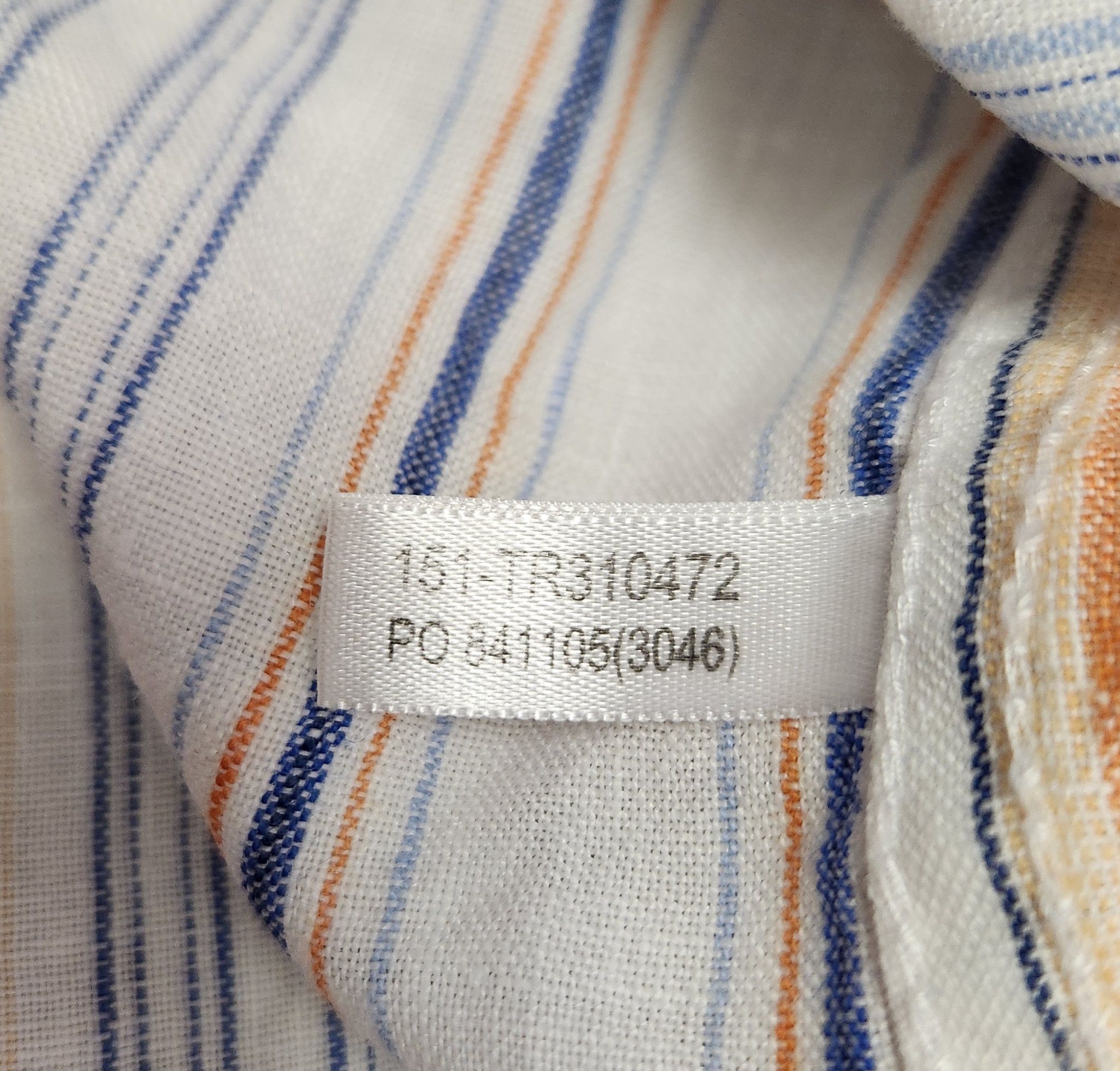 Tommy Bahama Tommy Bahama shirt M 100% linen white blue orange stripe Size US M / EU 48-50 / 2 - 8 Thumbnail