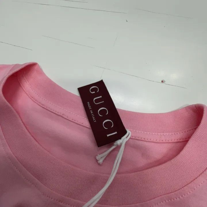 Gucci Gucci Logo Print Pink Short Sleeve T-Shirt-2507 Size S / US 4 / IT 40 - 4 Thumbnail