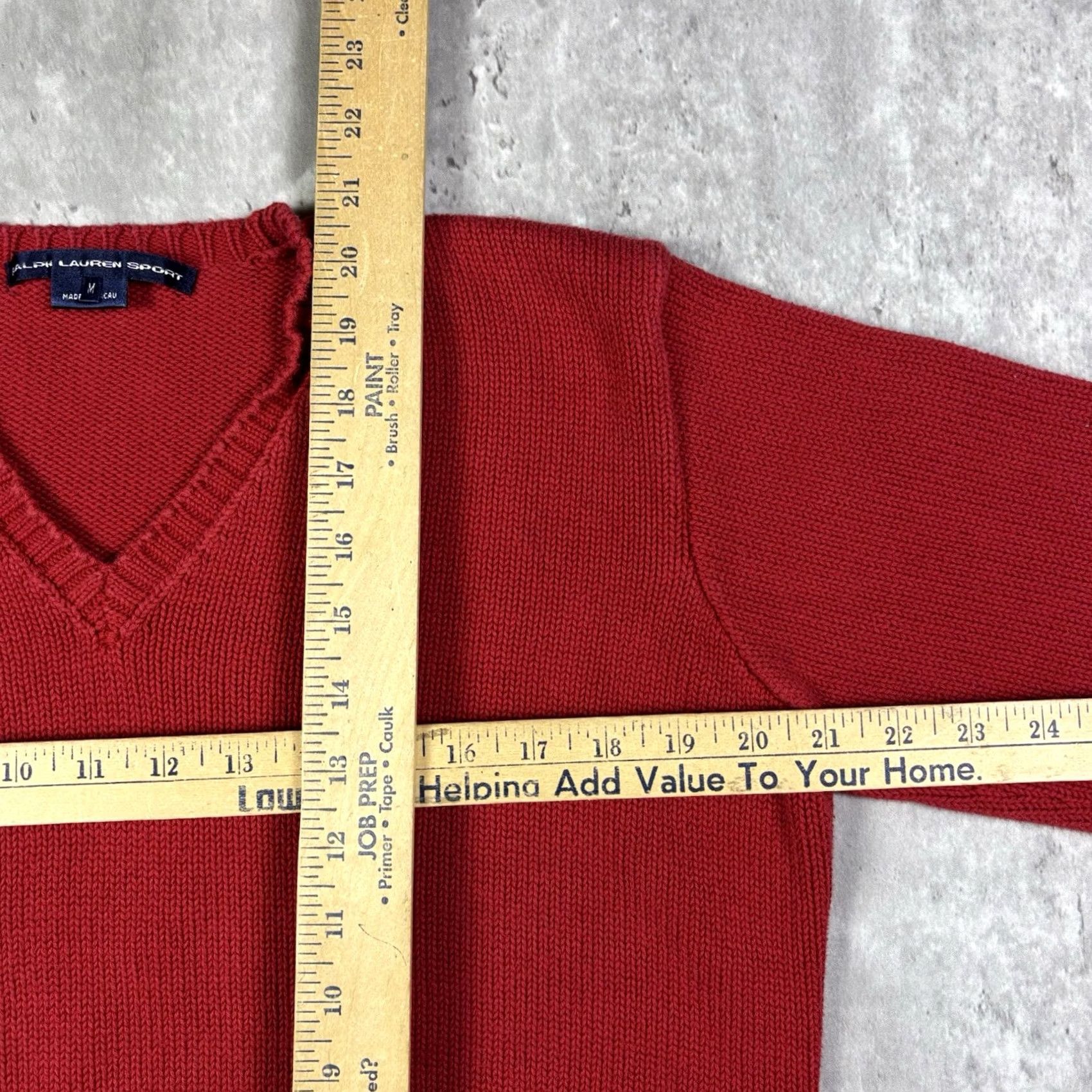 Ralph Lauren VINTAGE Ralph Lauren Sport Sweater Womens Size M Red Pullover Knit Crew Neck 90s Preppy Logo Raglan Sleeve Cable Pattern Ready to Ship Size M / US 6-8 / IT 42-44 - 6 Thumbnail