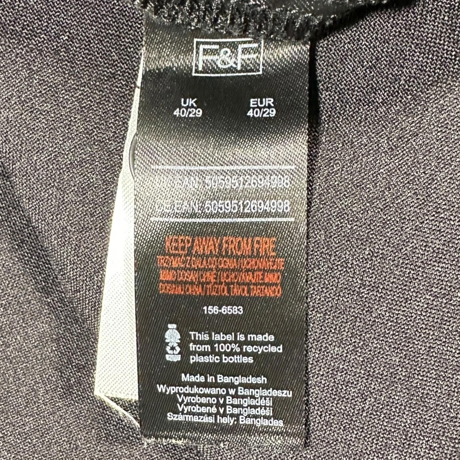 Sci-Fi Fantasy F&F Trousers Men's Uk Size 40"W 29"L Black Pockets Zip Size US 40 / EU 56 - 9 Thumbnail