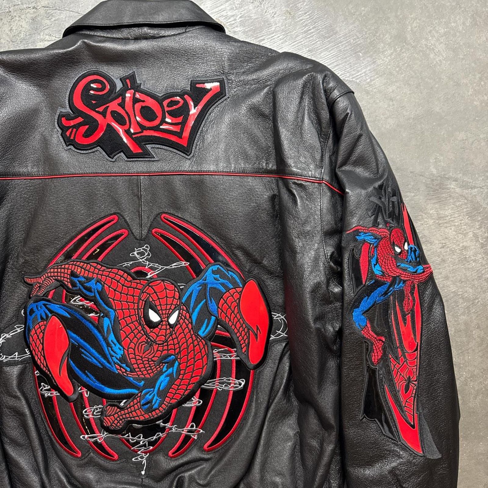 Marvel Comics × Vintage Vintage 2002 Marvel Ultimate Spider-Man NWT Leather Jacket Size US L / EU 52-54 / 3 - 2 Thumbnail