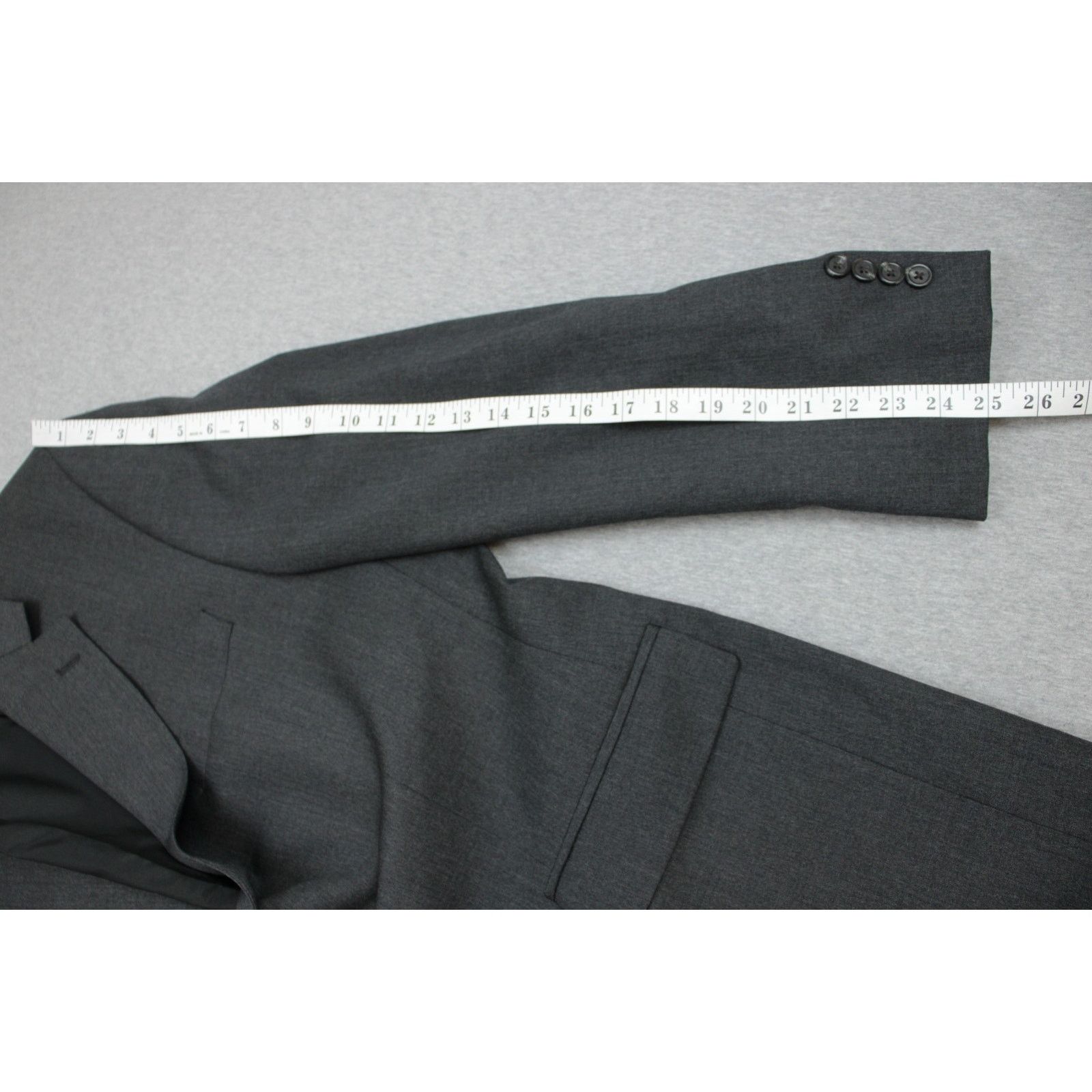 Lauren Ralph Lauren Lauren Ralph Lauren Blazer Mens 42R Gray 100% Wool 2 Button Size 42R - 9 Thumbnail
