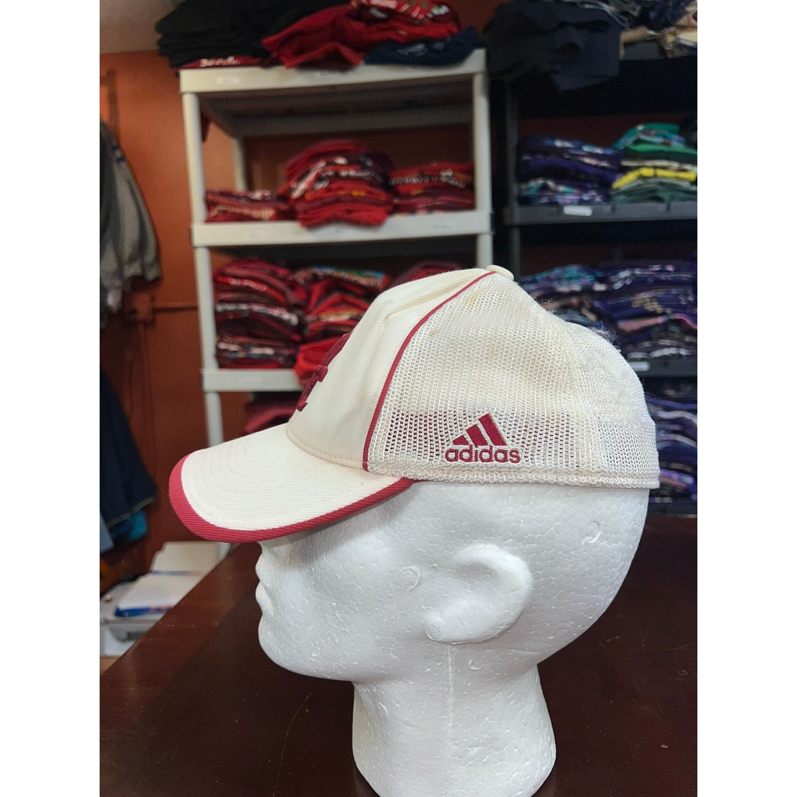 Adidas Alabama Crimson Tide Hat Adidas White Red Cap Headwear Worn Size ONE SIZE - 3 Thumbnail