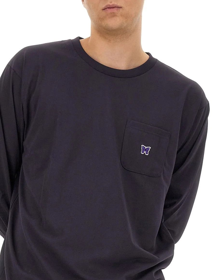 Needles o1y0225 Logo T-Shirt in Dark Purple Size US S / EU 44-46 / 1 - 2 Thumbnail