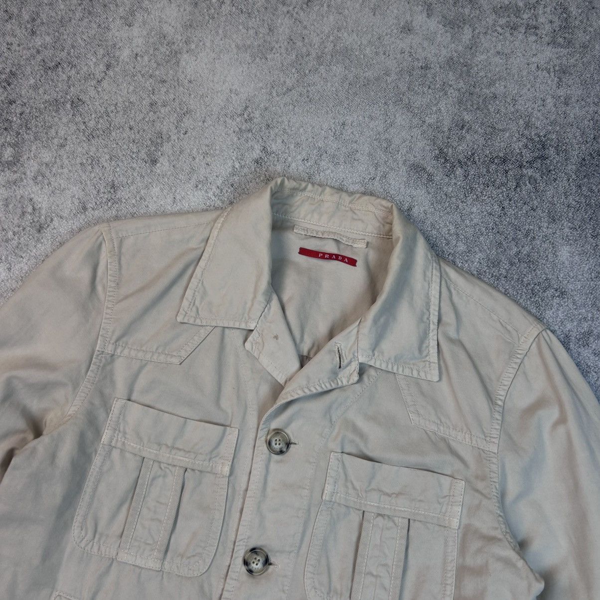 Prada Vintage Jacket Prada Beige Men Denim Jeans Size US M / EU 48-50 / 2 - 6 Thumbnail