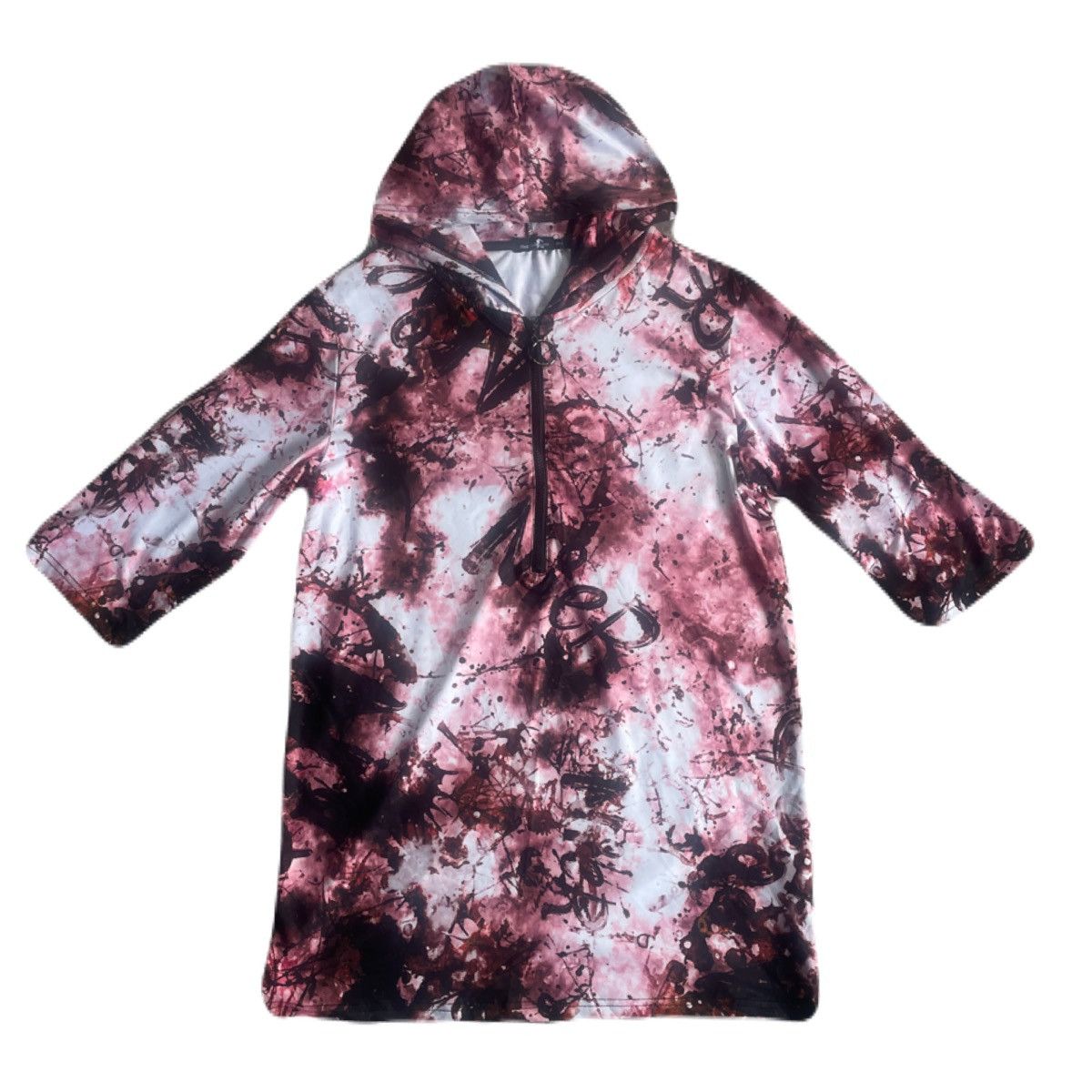 If Six Was Nine 2000s Japanese archive Vkei Graphic 3/4 Sleeve Hoodie Gyaruo Size US M / EU 48-50 / 2 - 2 Thumbnail