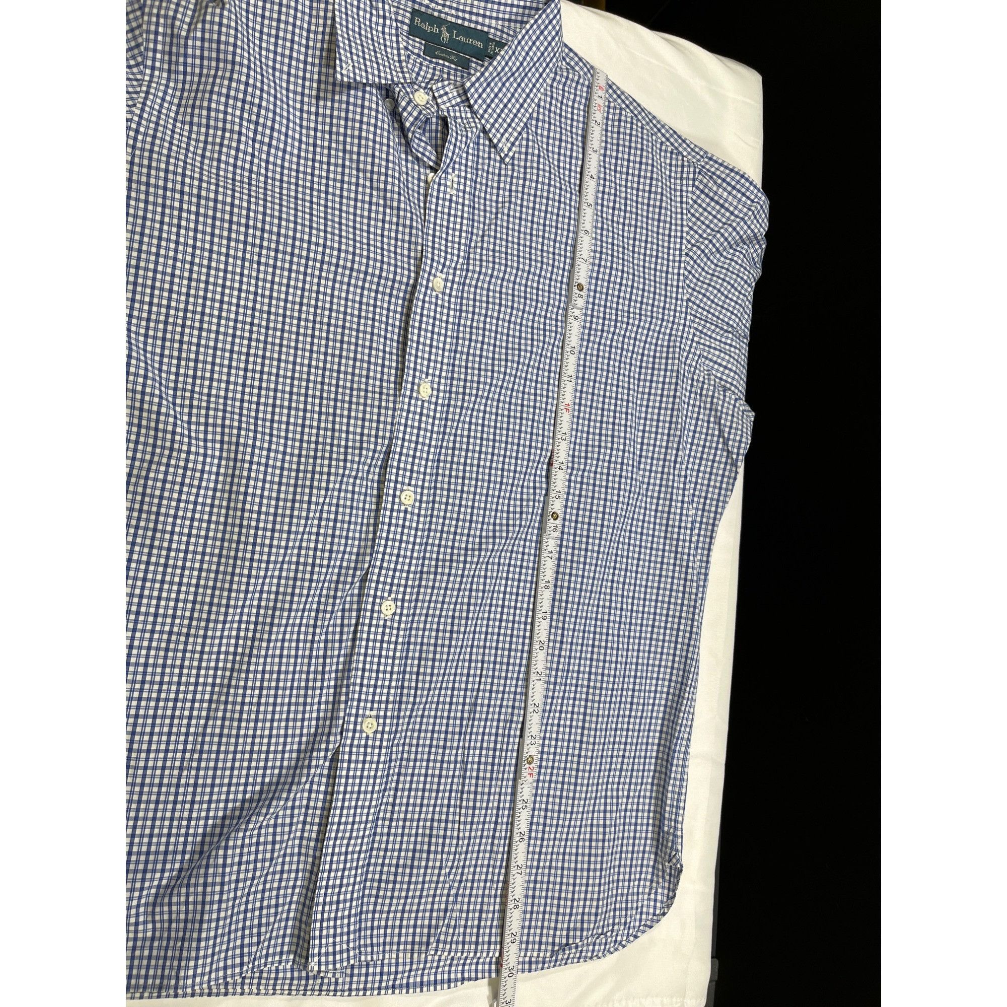 Ralph Lauren Ralph Lauren SKU 7739 Mens Blue and White Checkered Button D Size US XL / EU 56 / 4 - 5 Thumbnail